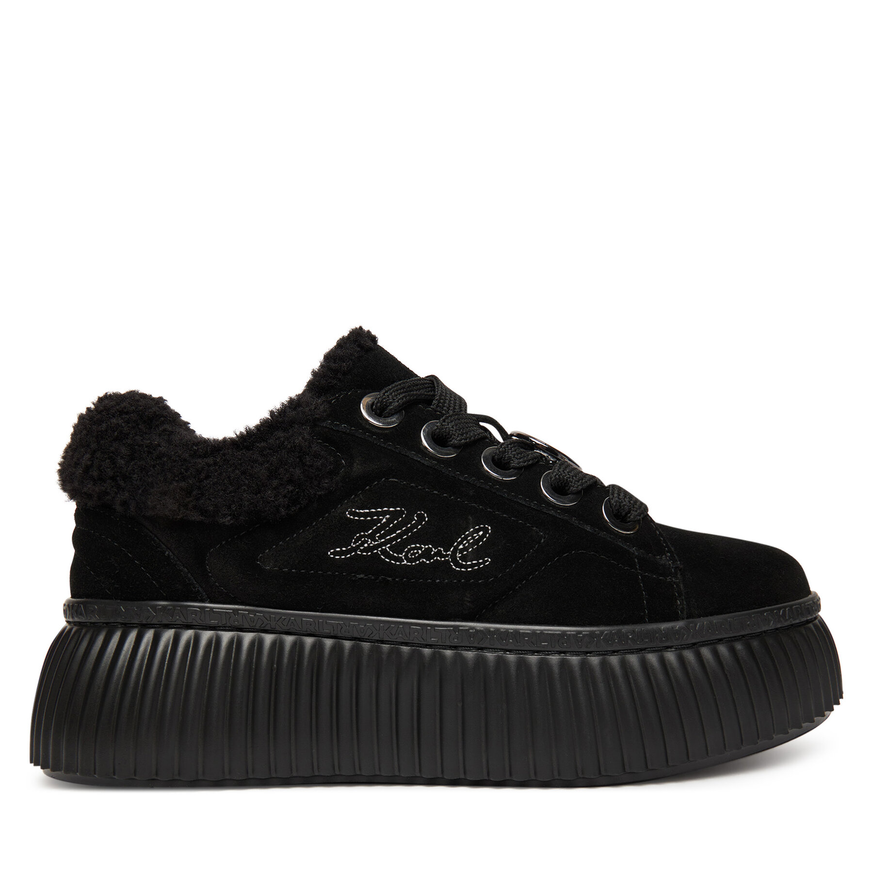 Sneakers KARL LAGERFELD Kreeper Lo KL42312 Negru