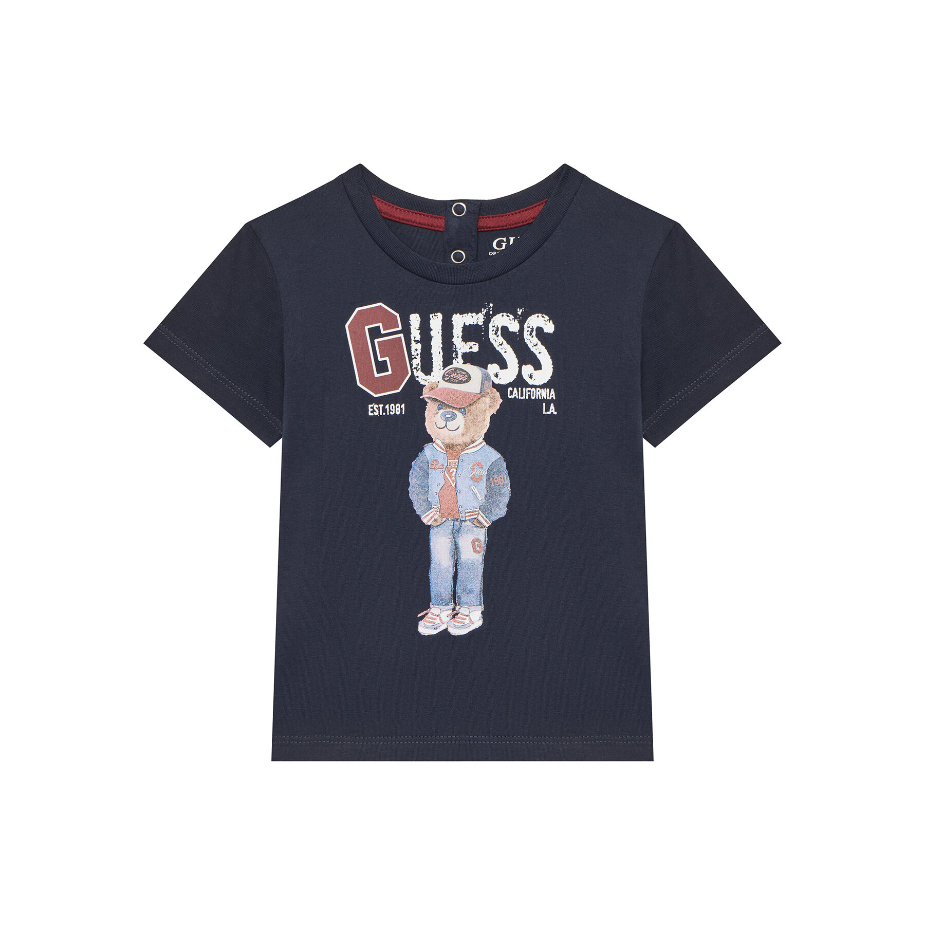 Guess T-Shirt N5YI22 K8HM4 Σκούρο μπλε Regular Fit