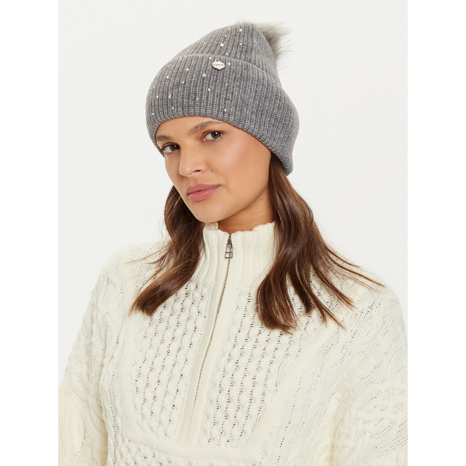 Sapka Guess, Méret: L, Szürke, AW5213 POL01