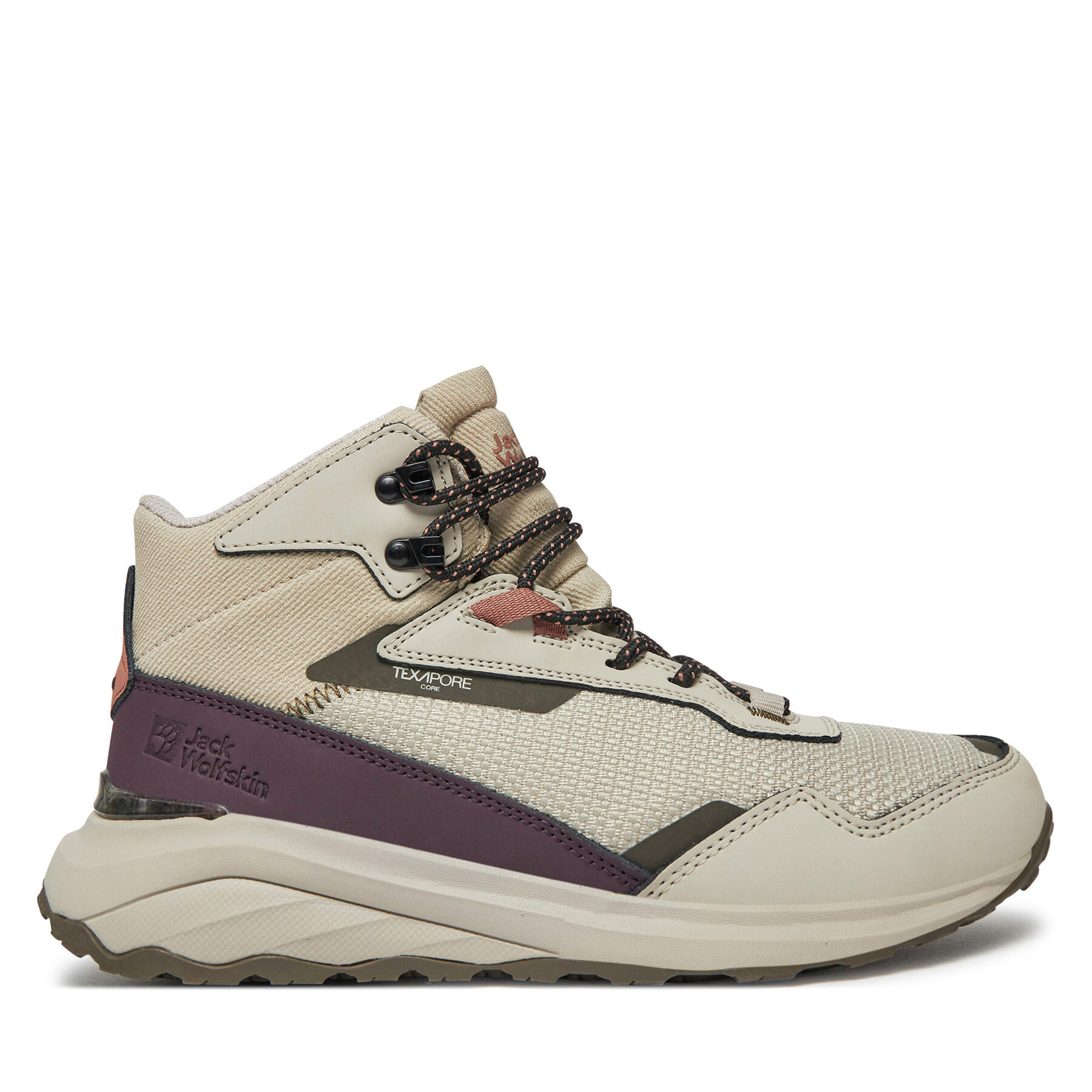 Botas de trekking Jack Wolfskin Dromoventure Texapore Mid W 4059651 Beis