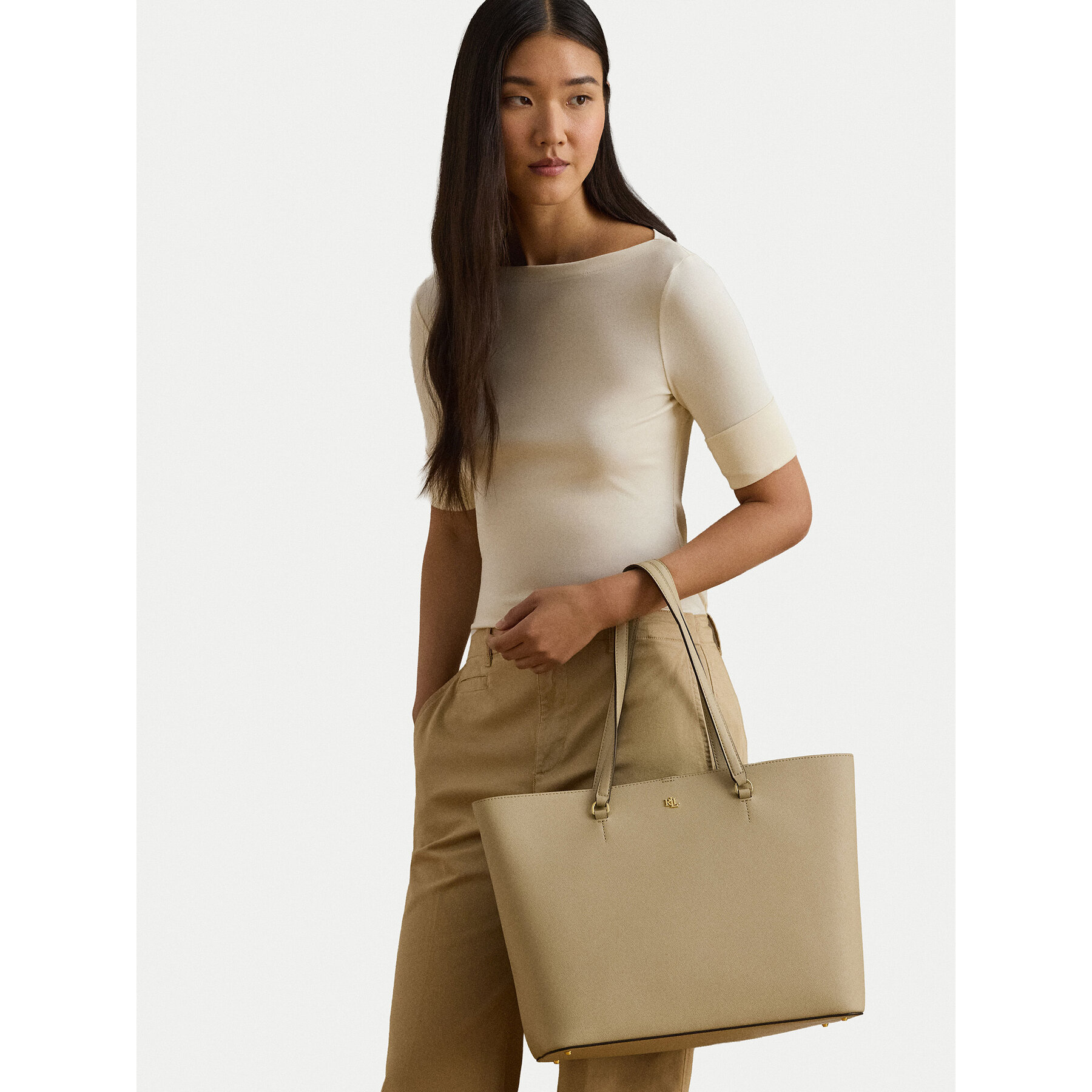 Ročna torba LAUREN RALPH LAUREN 431911655015 Bež