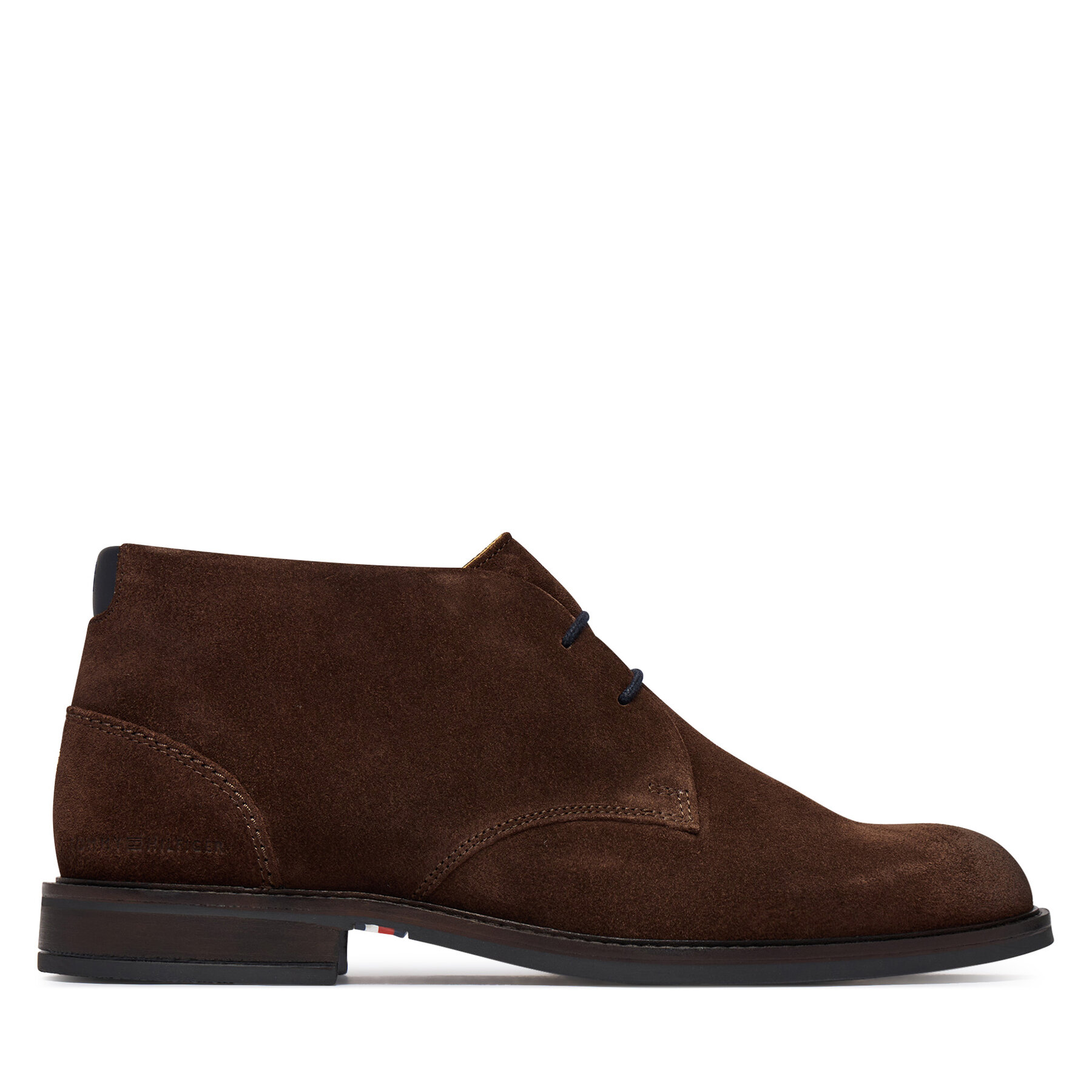 Šnurovacia obuv Tommy Hilfiger Corporate Dressy Suede Lace Boot FM0FM05951 Hnedá