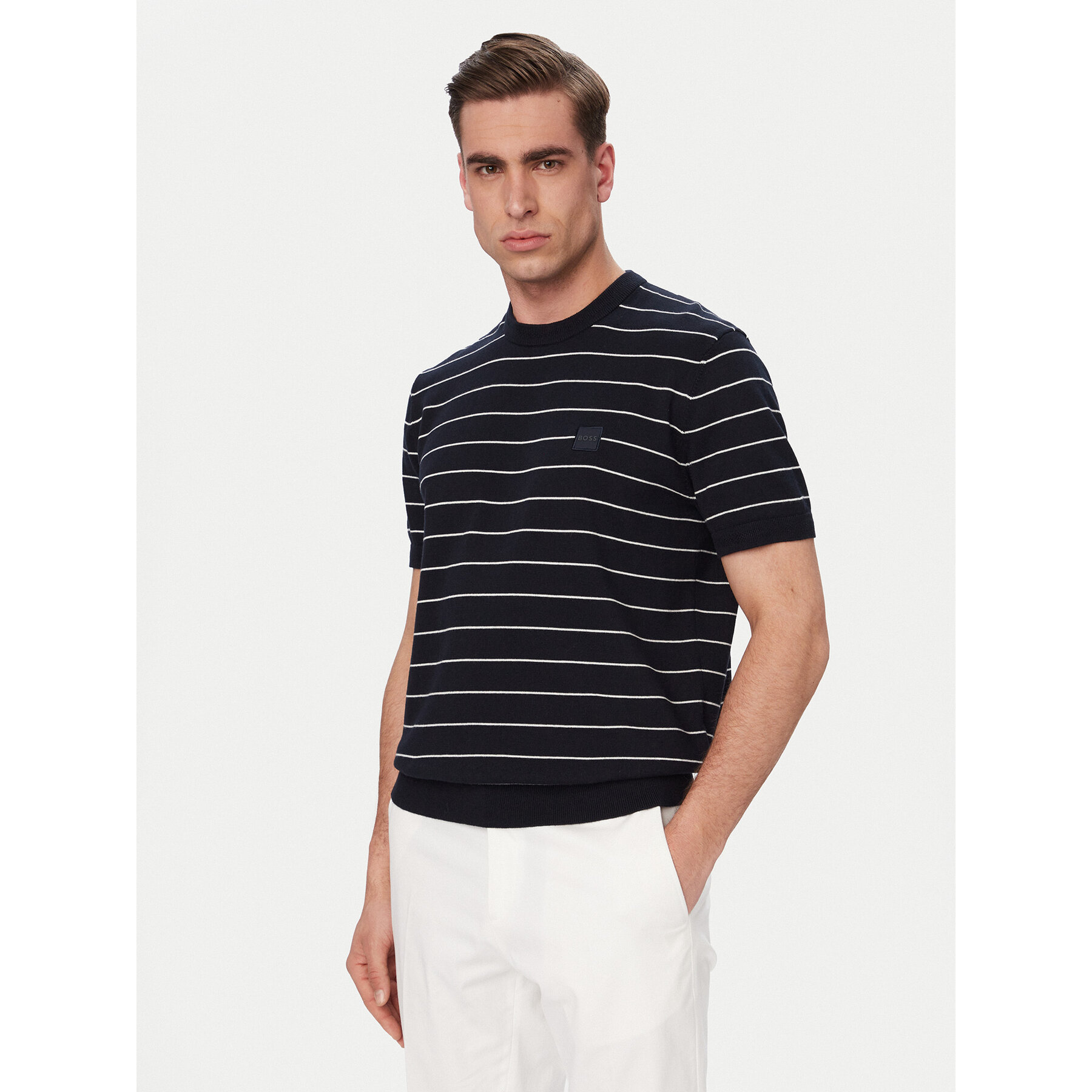 BOSS T-shirt Kanacho 50561004 Tamnoplava Regular Fit