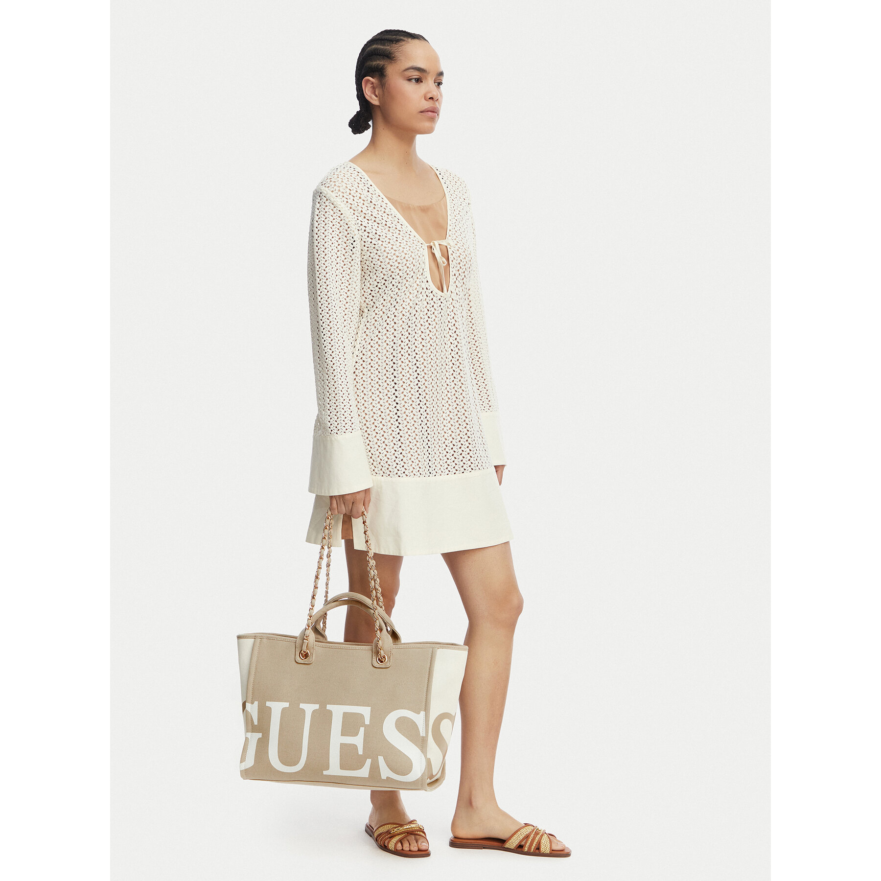 Τσάντα Guess E6GZ03 WP750 Ανοιχτό μπεζ