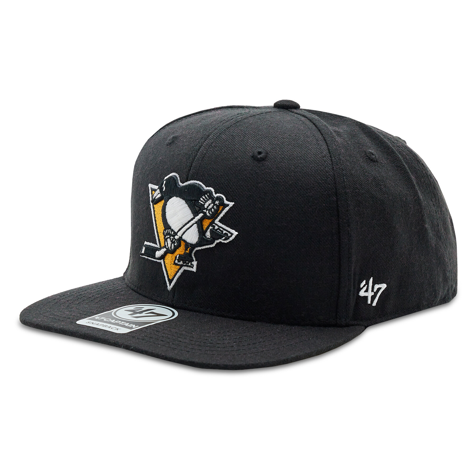 Gorra con visera 47 Brand NHL Pittsburgh Penguins No Shot '47 CAPTAIN H-NSHOT15WBP-BK Negro