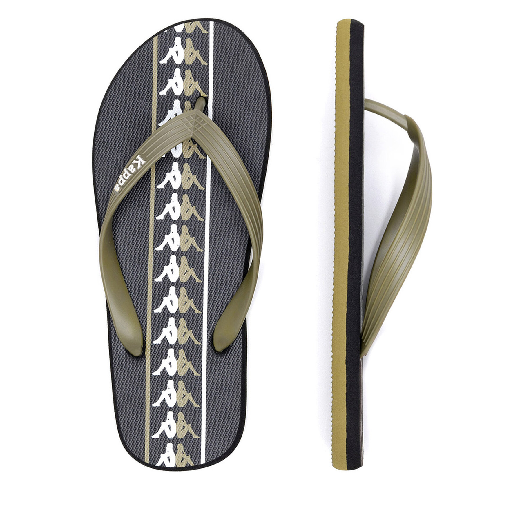  Flip-flops Kappa 371G1LW Green Military - Black - White Színes akciós termékkép 1