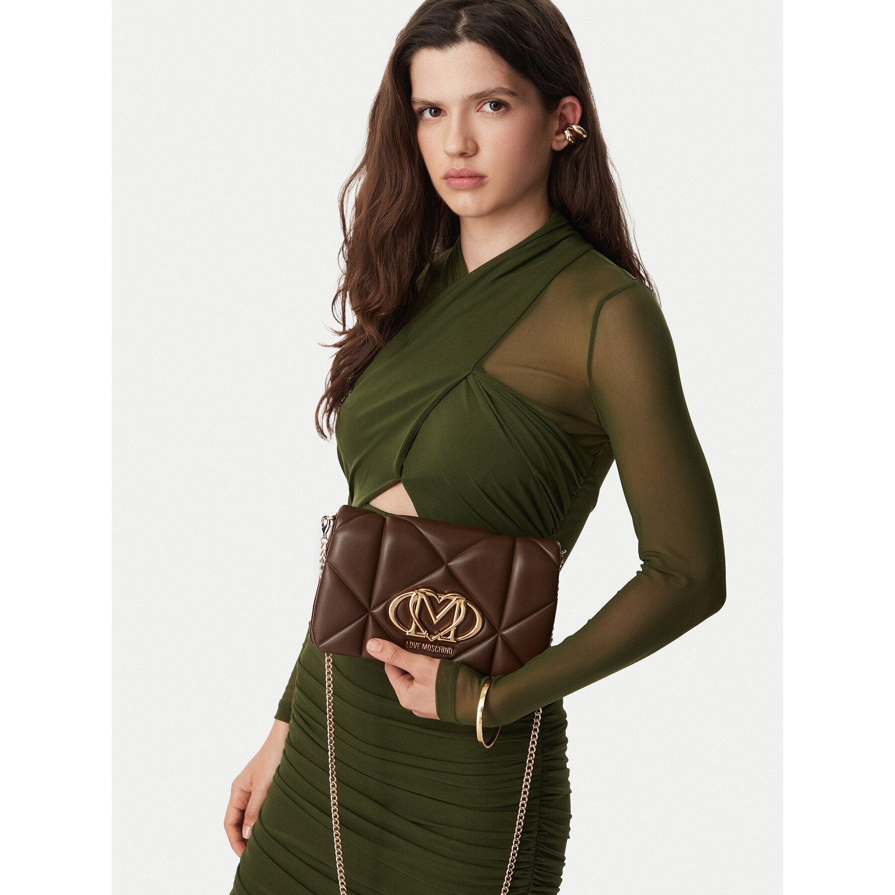 Geantă LOVE MOSCHINO JC4043PP1PLC0300 Maro