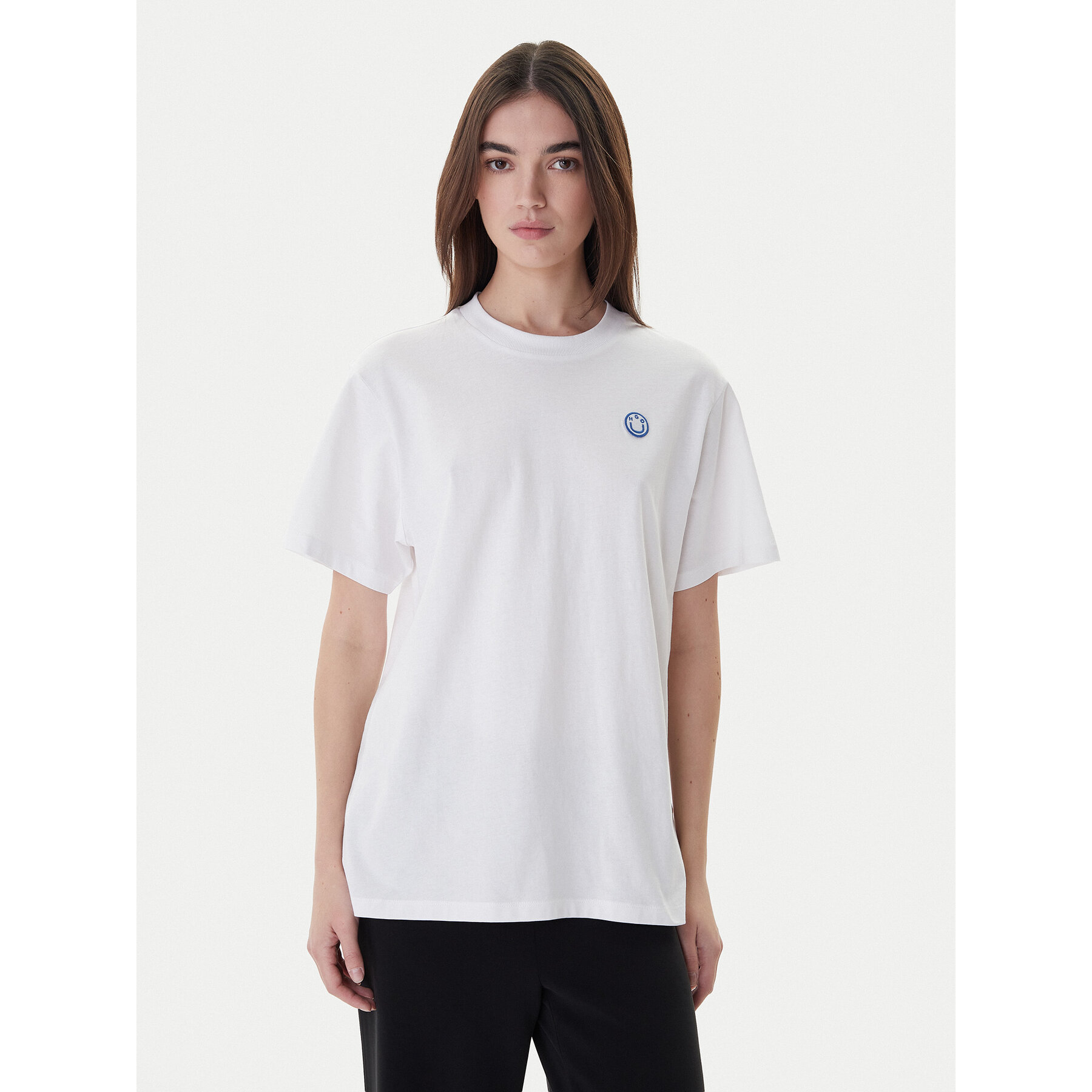 HUGO Majica Vintage 50518139 Bela Relaxed Fit