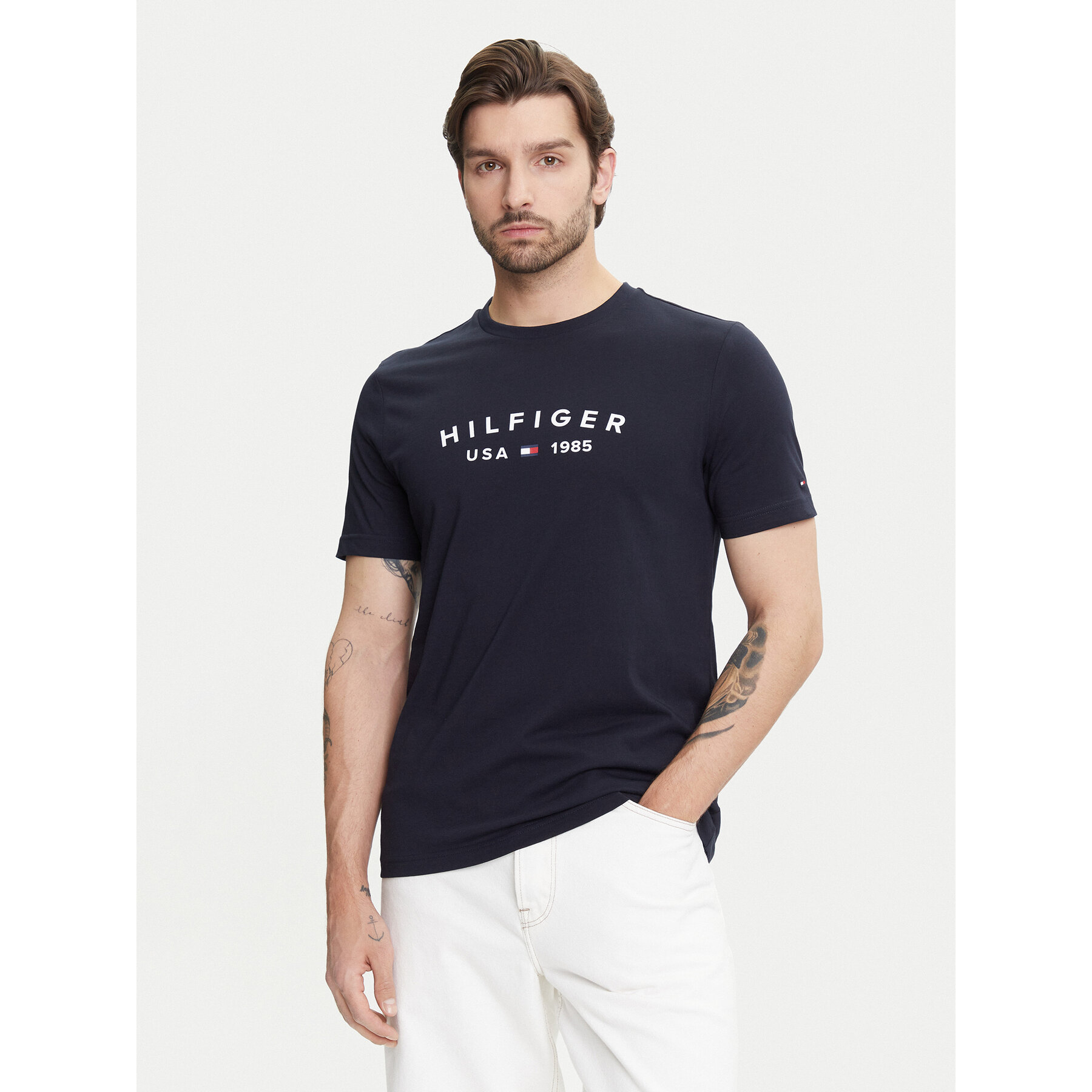 Tommy Hilfiger T-Shirt Fathers Day MW0MW39356 Σκούρο μπλε Regular Fit