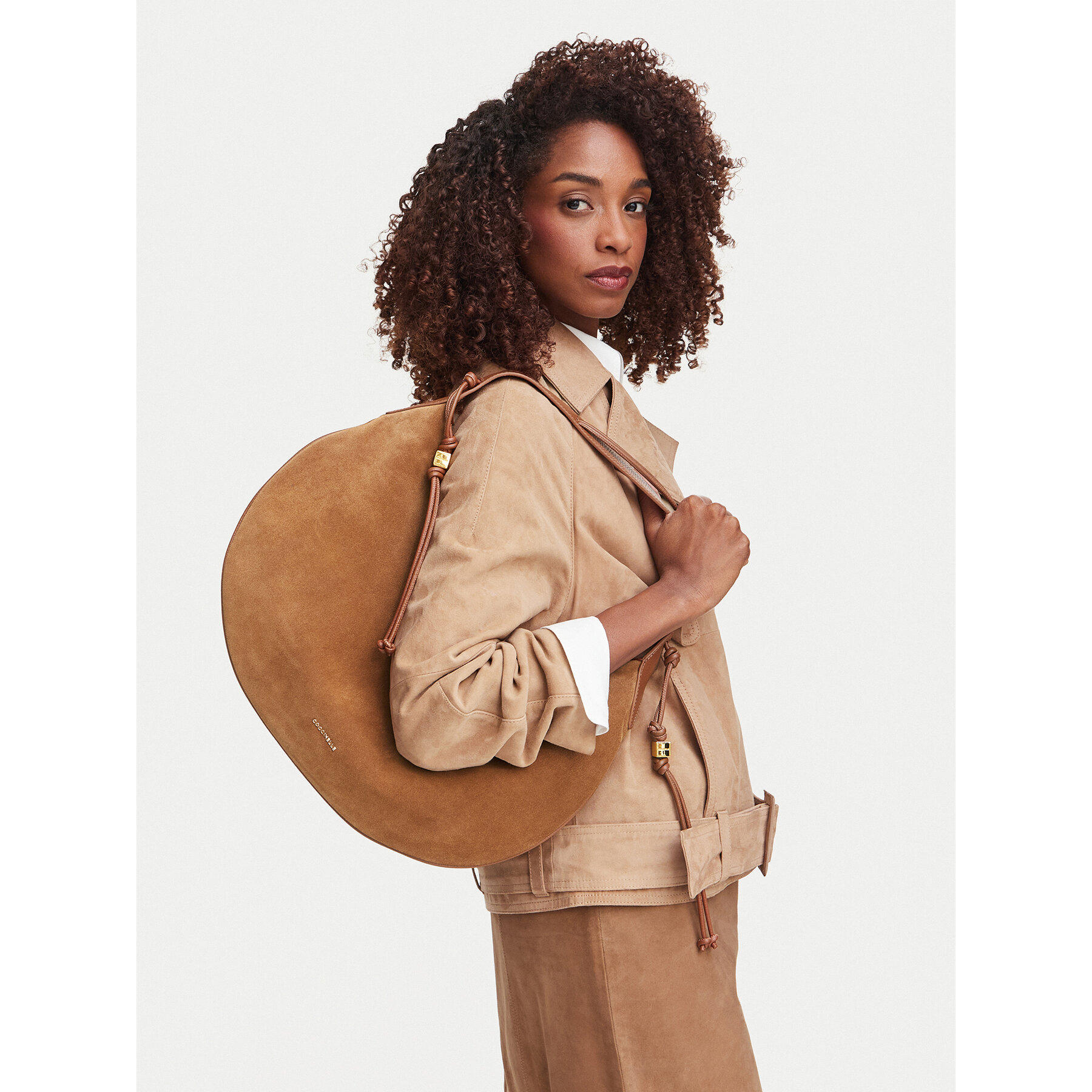 Geantă Coccinelle VCB Coccinellethess Suede Bim E1 VCB 13 01 01 Maro