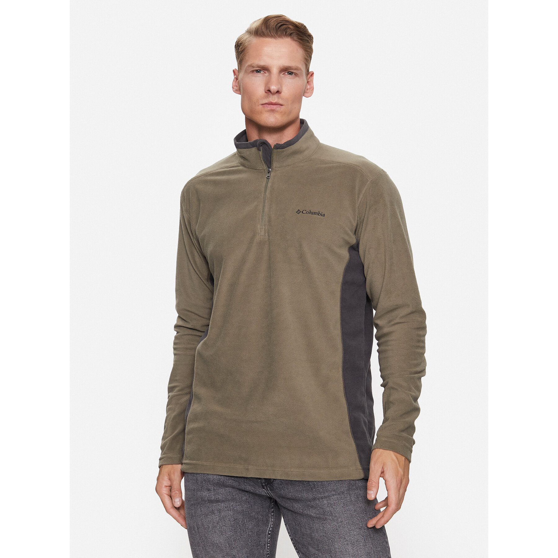 Columbia Fleecejacke Klamath Range™ II Half Zip 1352472 Grün Regular Fit