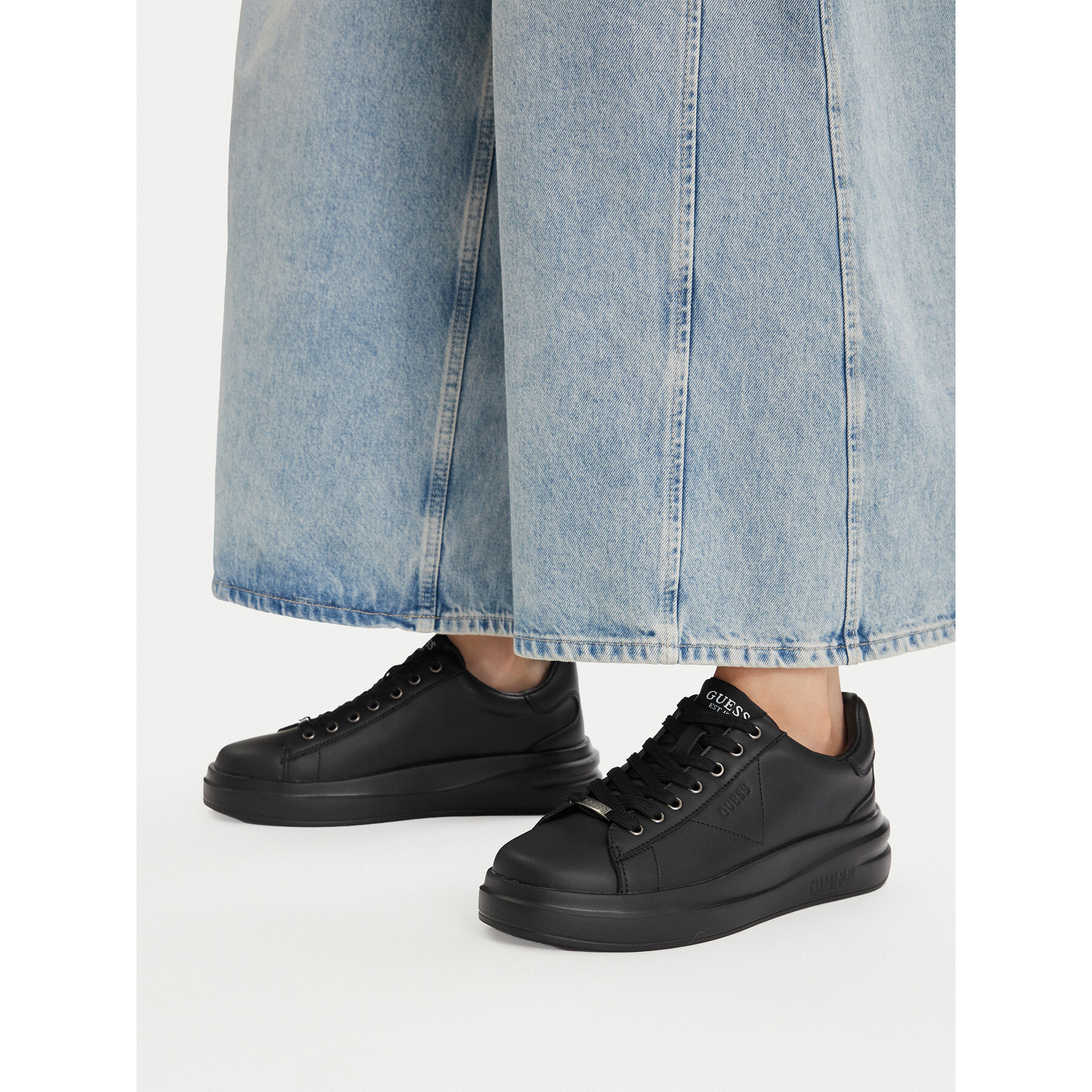 Sneakers Guess Elbina FLFELB LEA12 Negru