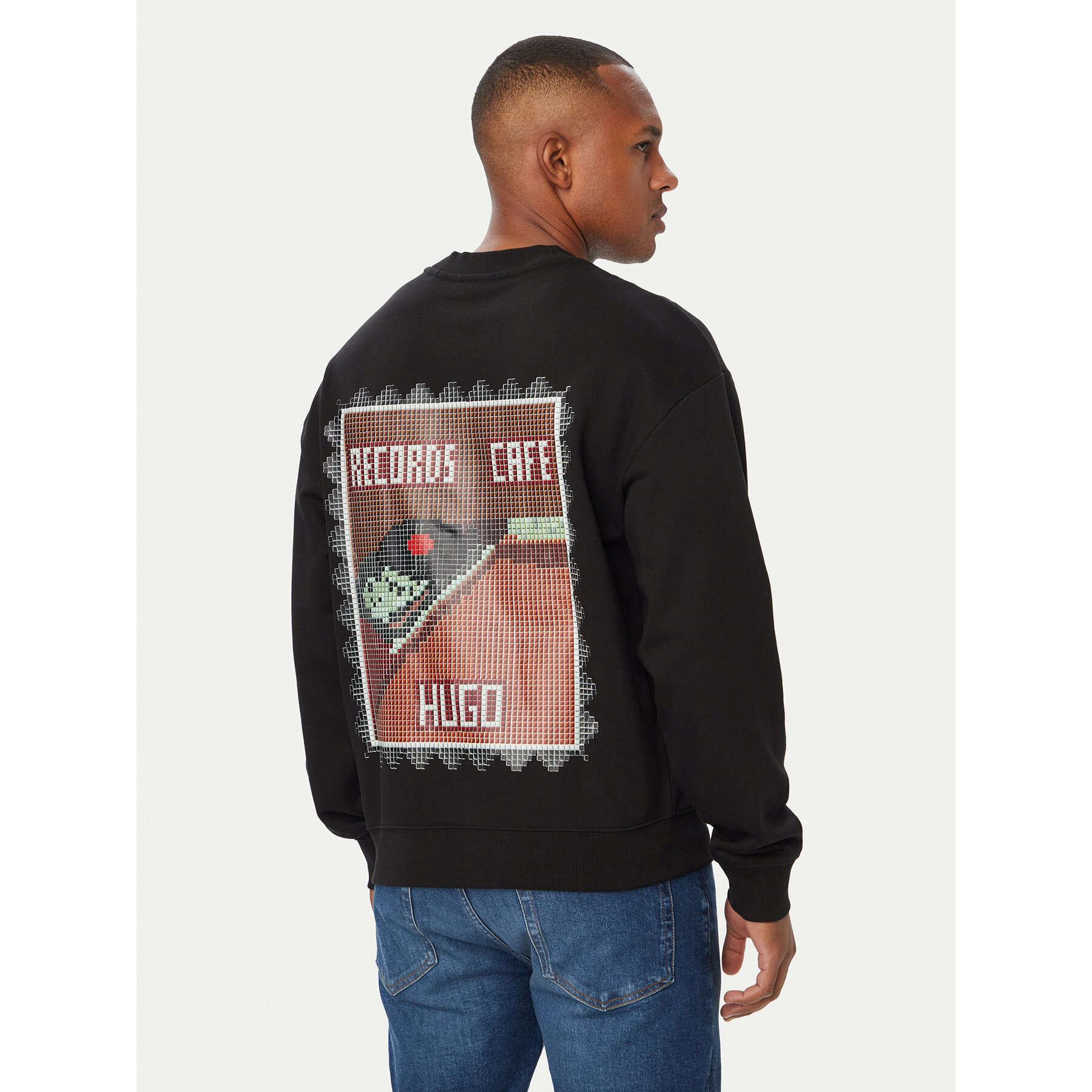 HUGO Sweatshirt Durec 50566074 Schwarz Relaxed Fit