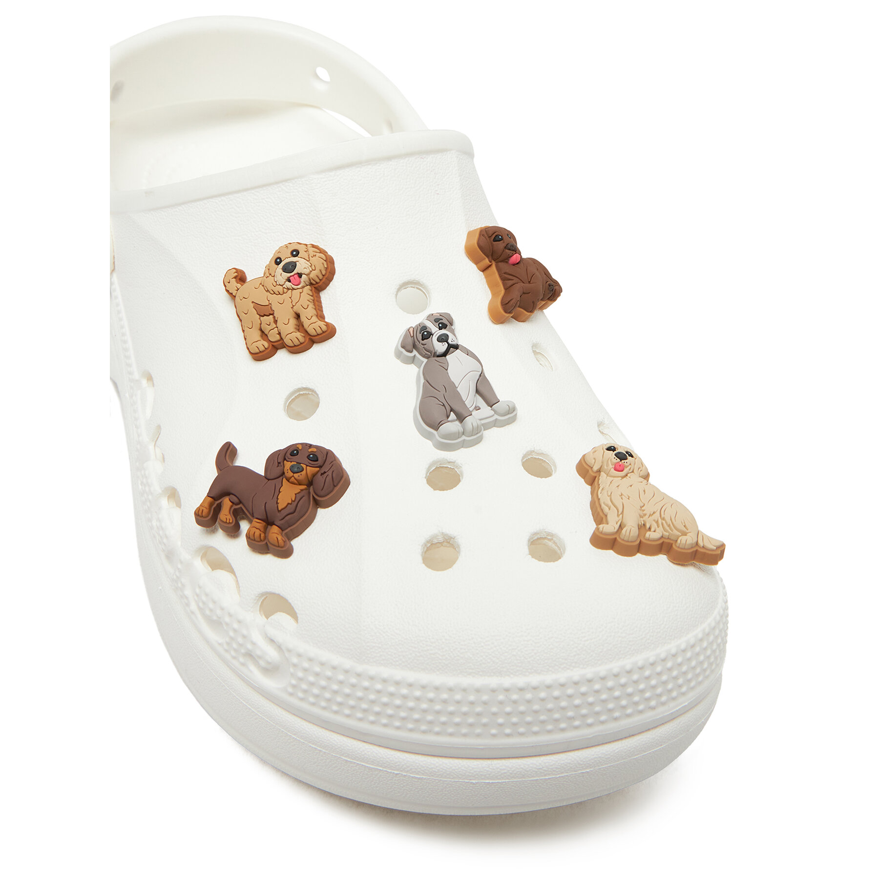 Cipő dekoráció Crocs DOGGIE DOODLE 5 PACK 10015106 Barna