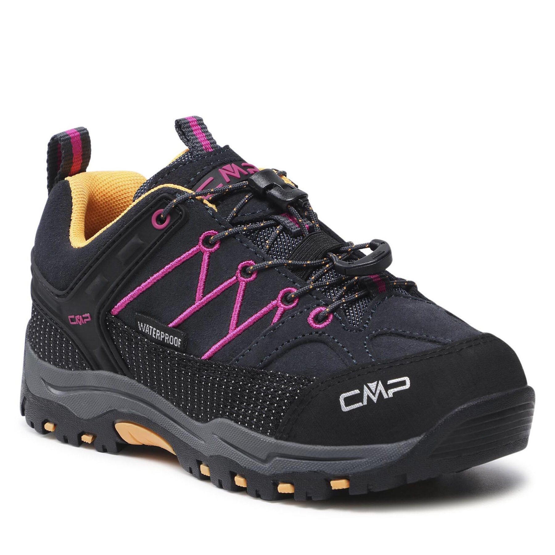 Cmp Donna Scarpe Da Trekking Rigel Low Trekking Shoes Wp 3Q13247 Antracite/Bouganville 54Ue Blu Scuro Taglia 30