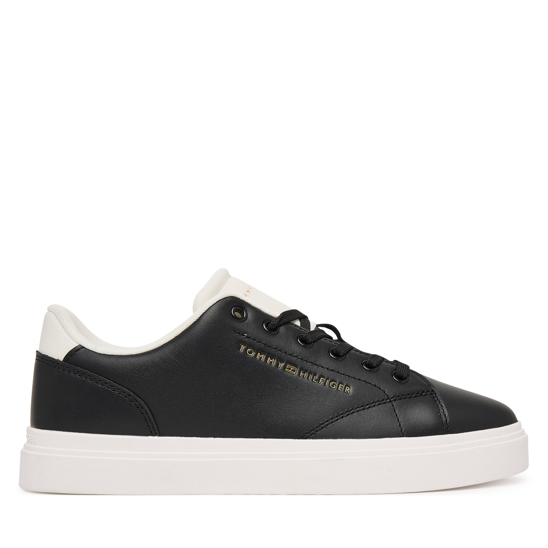 Sneakers Tommy Hilfiger Th Feminine Cupsole Leather FW0FW09105 Negru