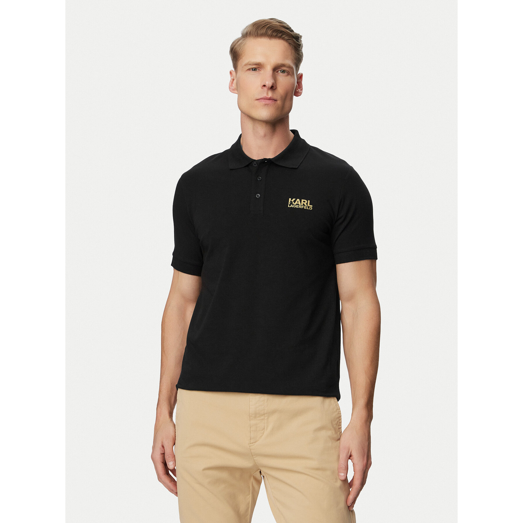 KARL LAGERFELD Polo 745780 500235 Crna Regular Fit