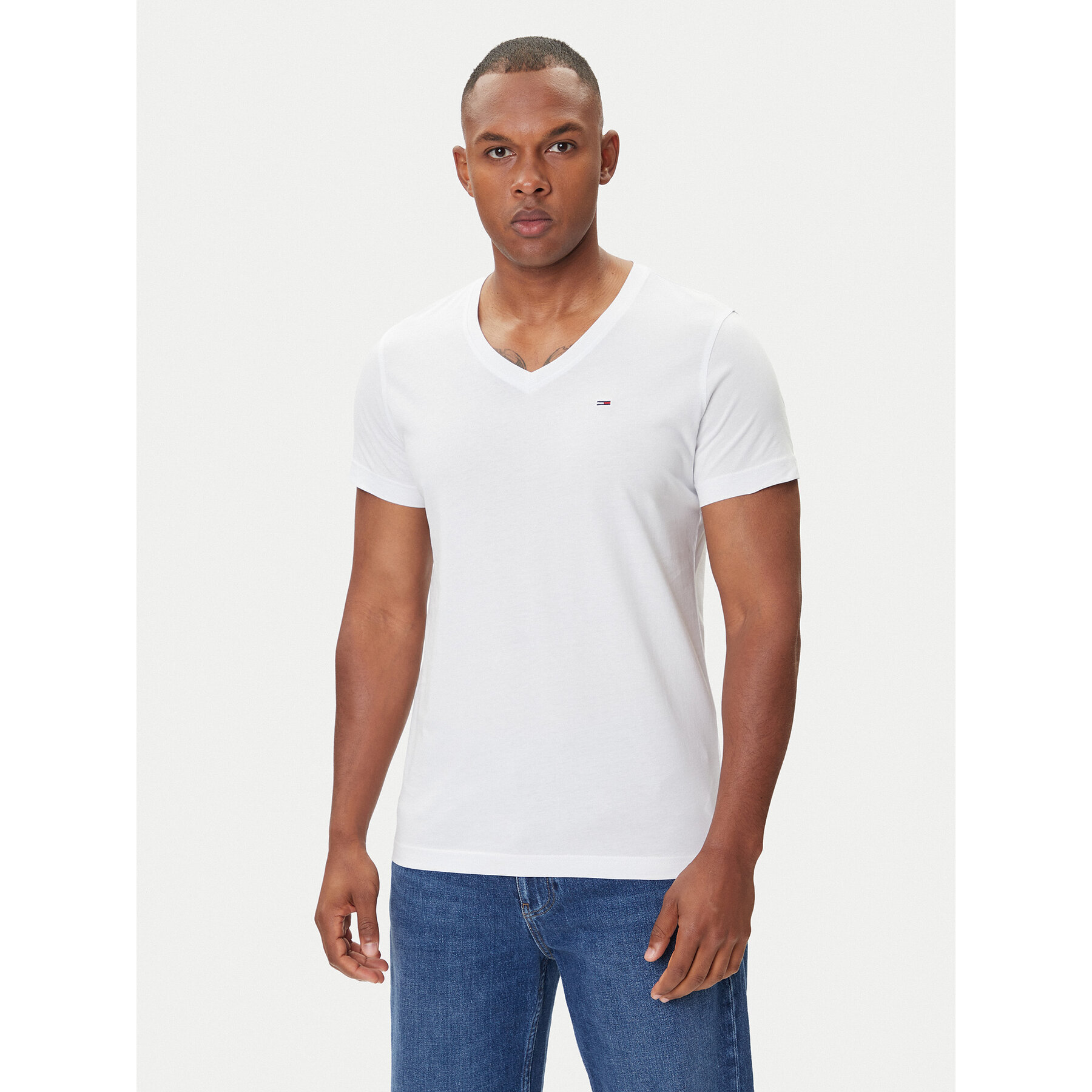 Tommy Jeans Póló DM0DM04410 Fehér Regular Fit