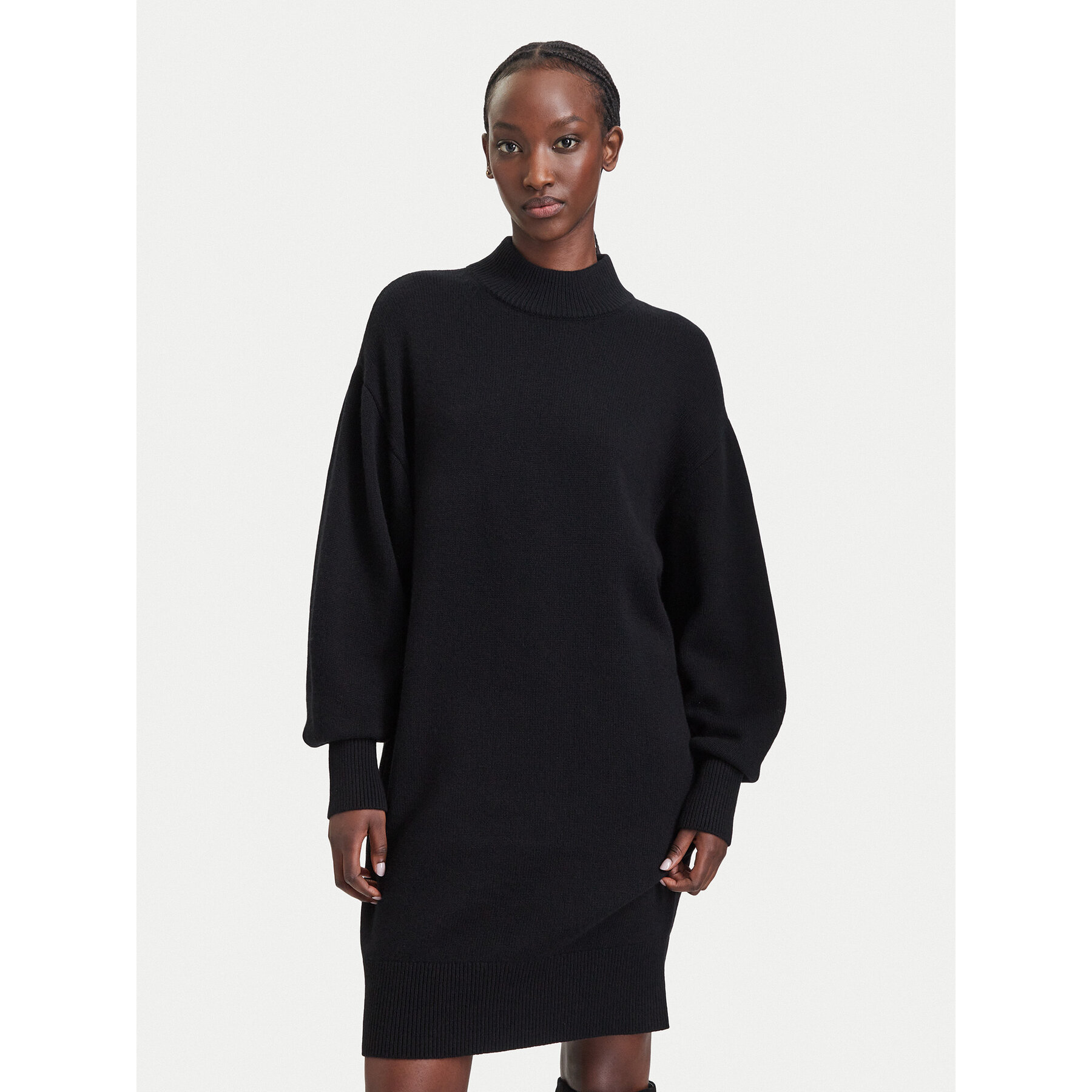 HUGO Strickkleid Sorelleny 50571230 Schwarz Oversize