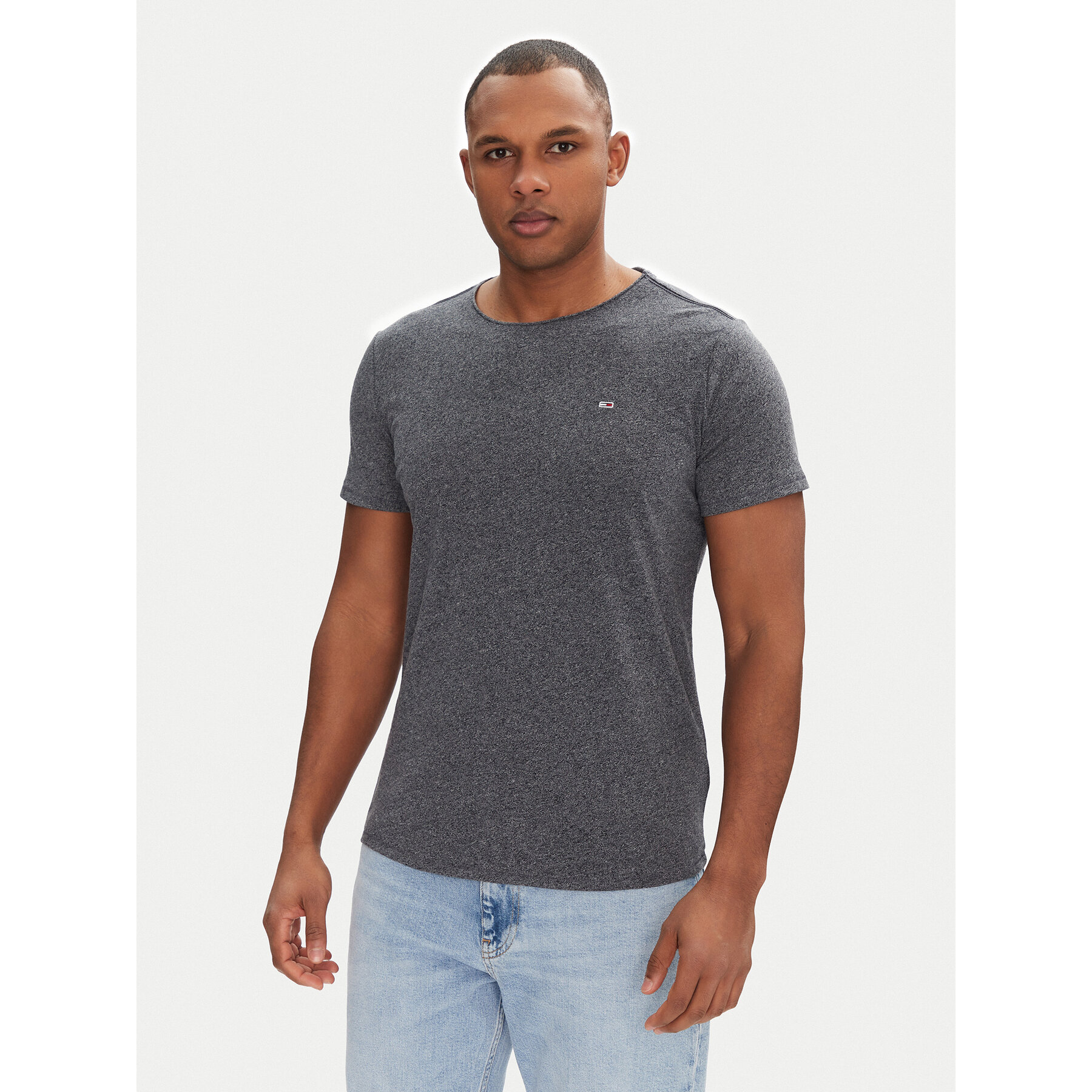 Tommy Jeans T-shirt Jaspe DM0DM09586 Siva Slim Fit