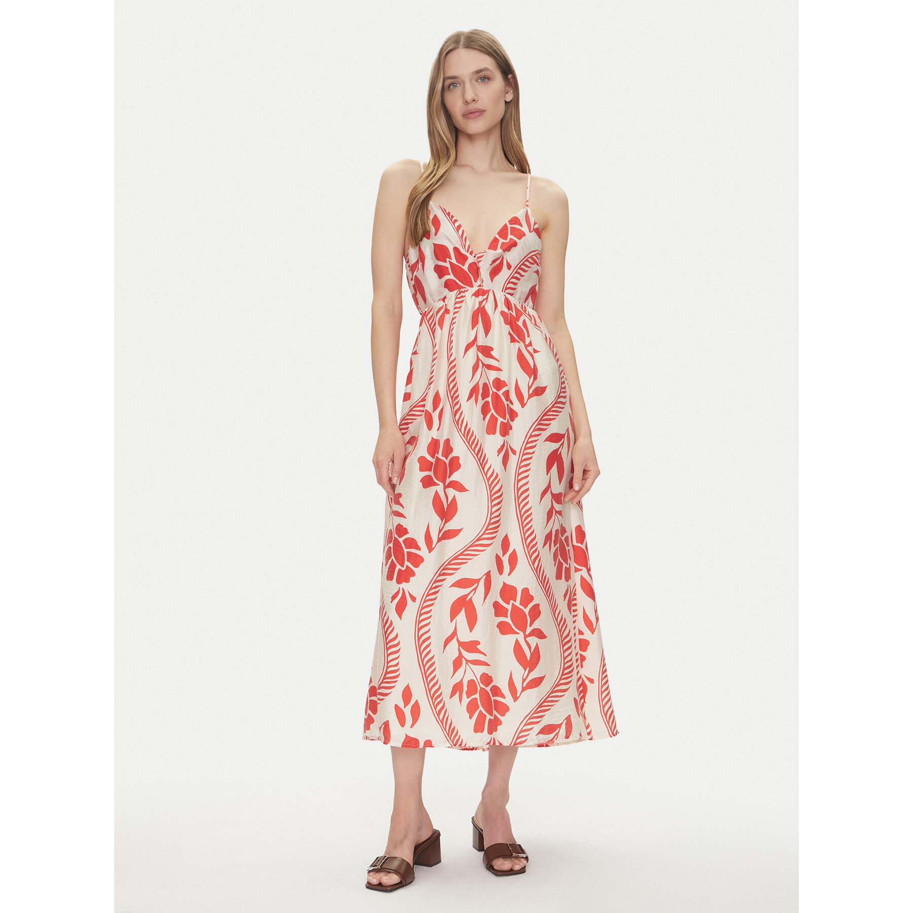 ONLY Sommerkleid Catja 15347529 Rot Regular Fit
