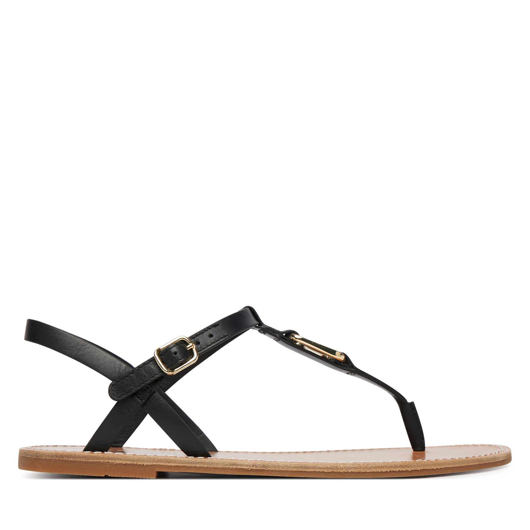 Sandali Tommy Hilfiger Leather Thong Sandal FW0FW09127 Črna