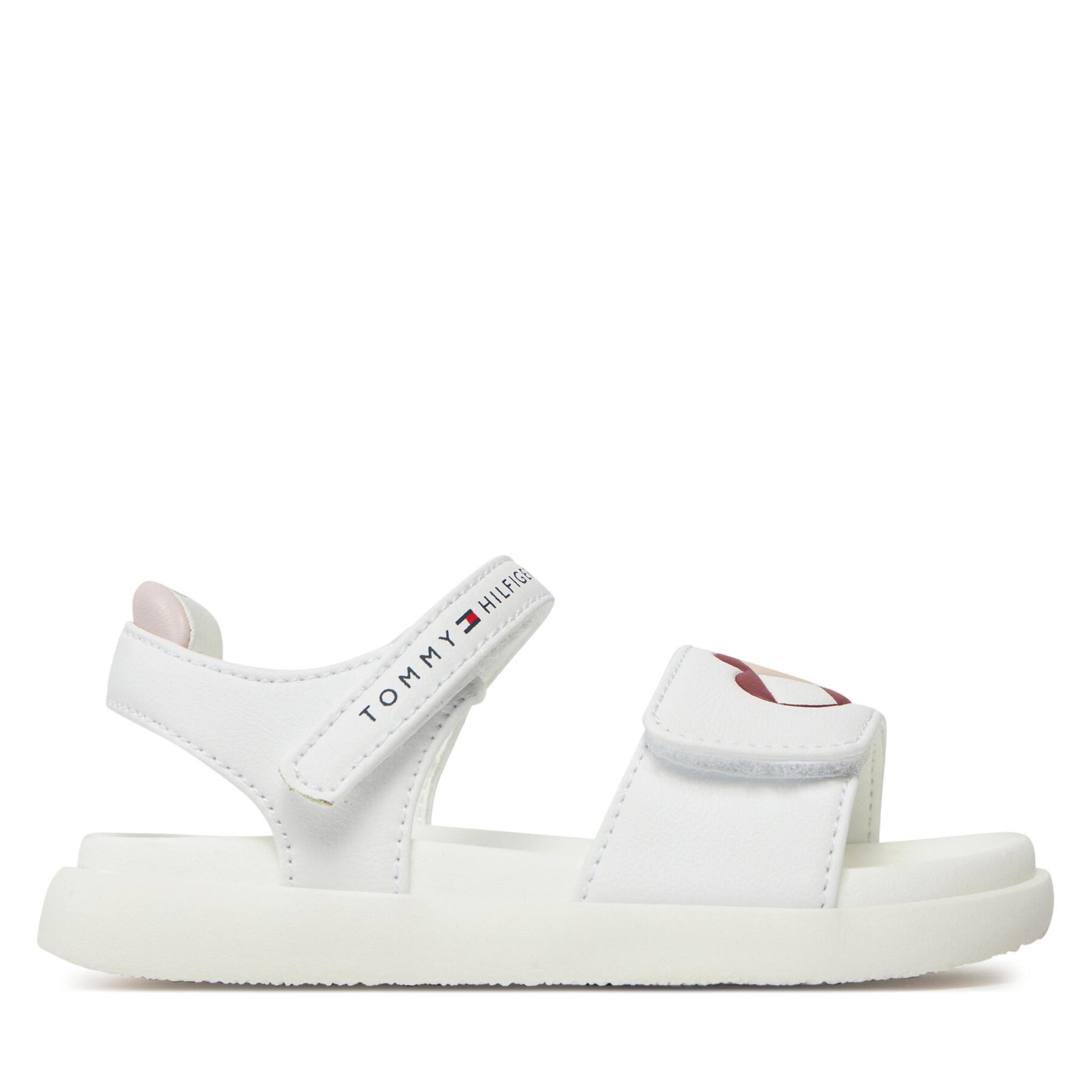 Sandalias Tommy Hilfiger Heart Print Velcro Sandal T1A2-33232-0326 S Blanco