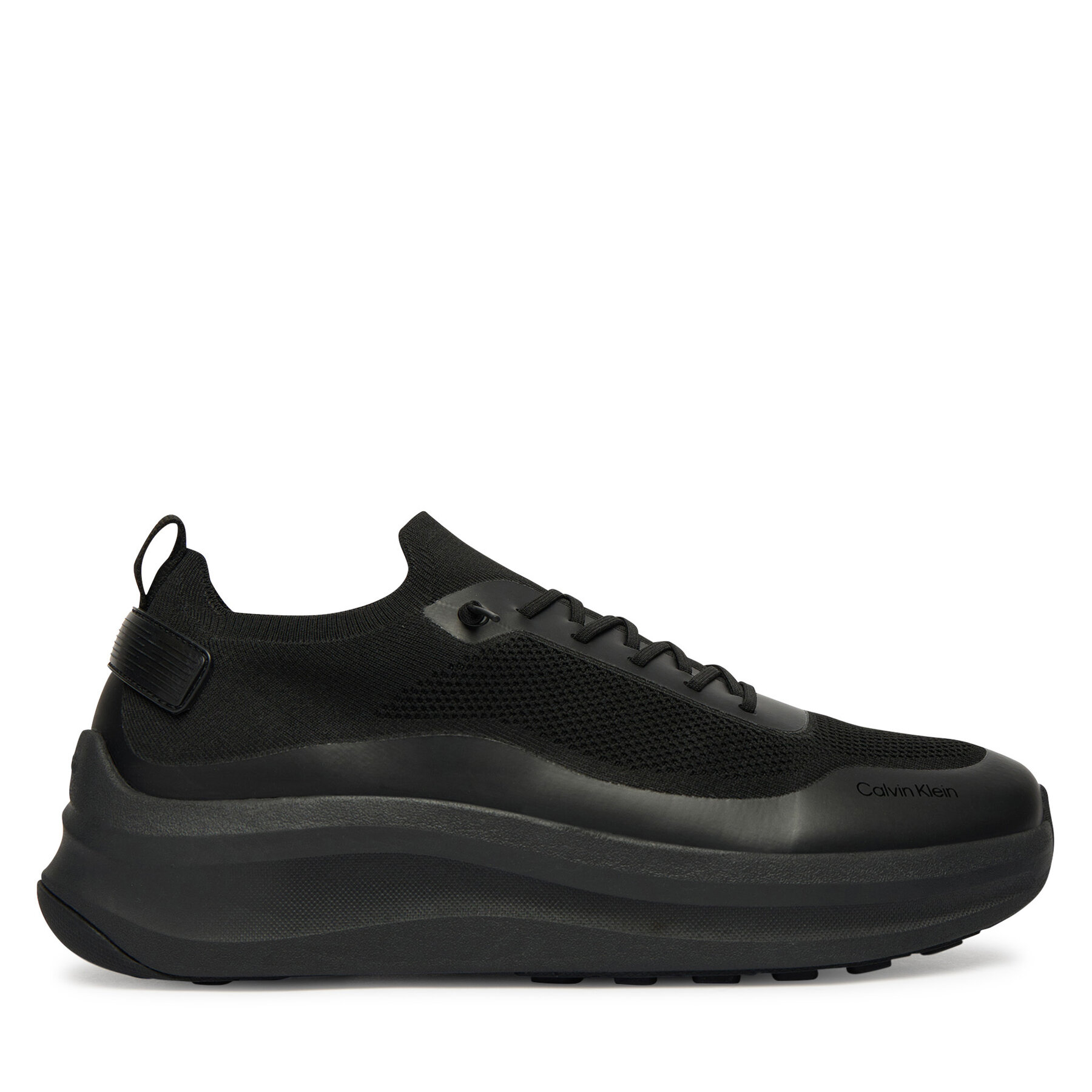 Sneakersy Calvin Klein Chunky Runner Lace Up Sock Knit YM0YM01457 Čierna