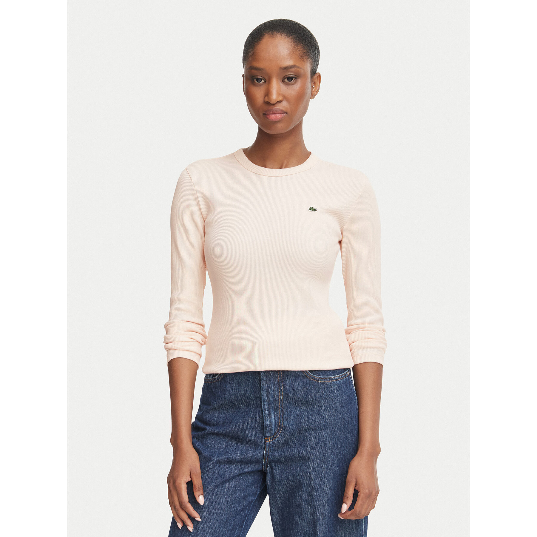 Lacoste Bluse TF1692 Hellrosa Slim Fit