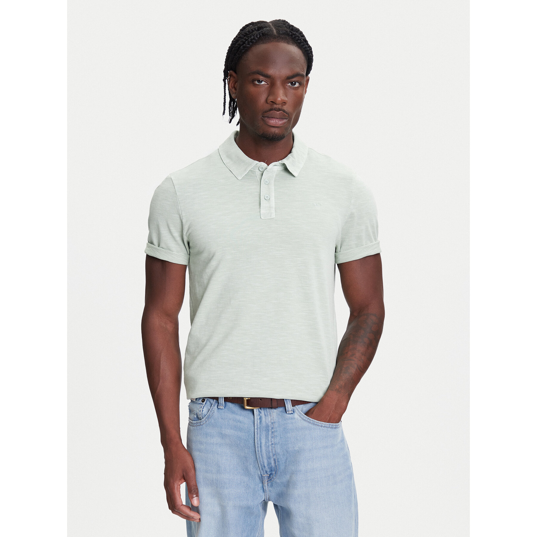 Mustang Polo Palco 1016505 Πράσινο Regular Fit