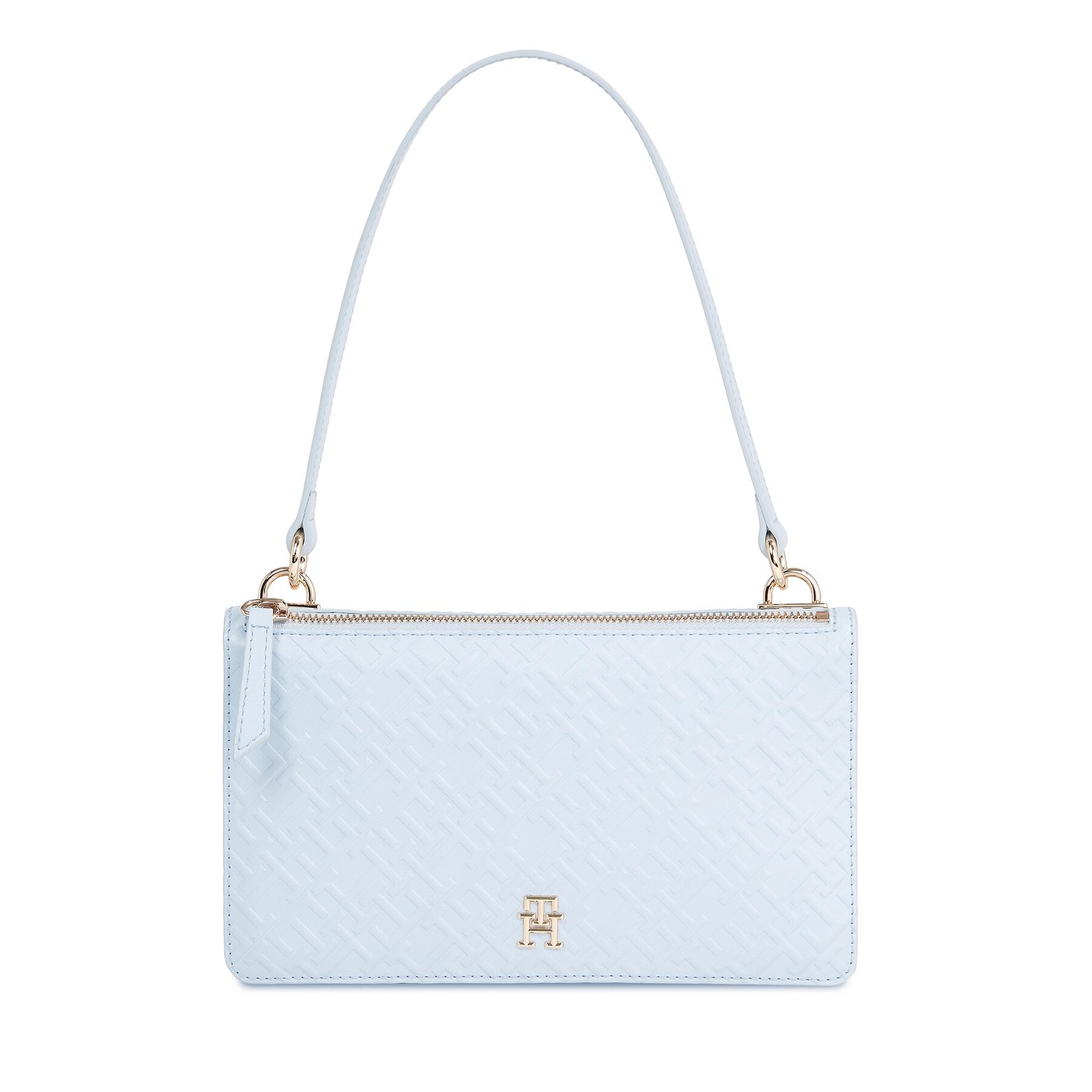Kabelka Tommy Hilfiger Th Refined Shoulder Bag Mono AW0AW15975 Modrá