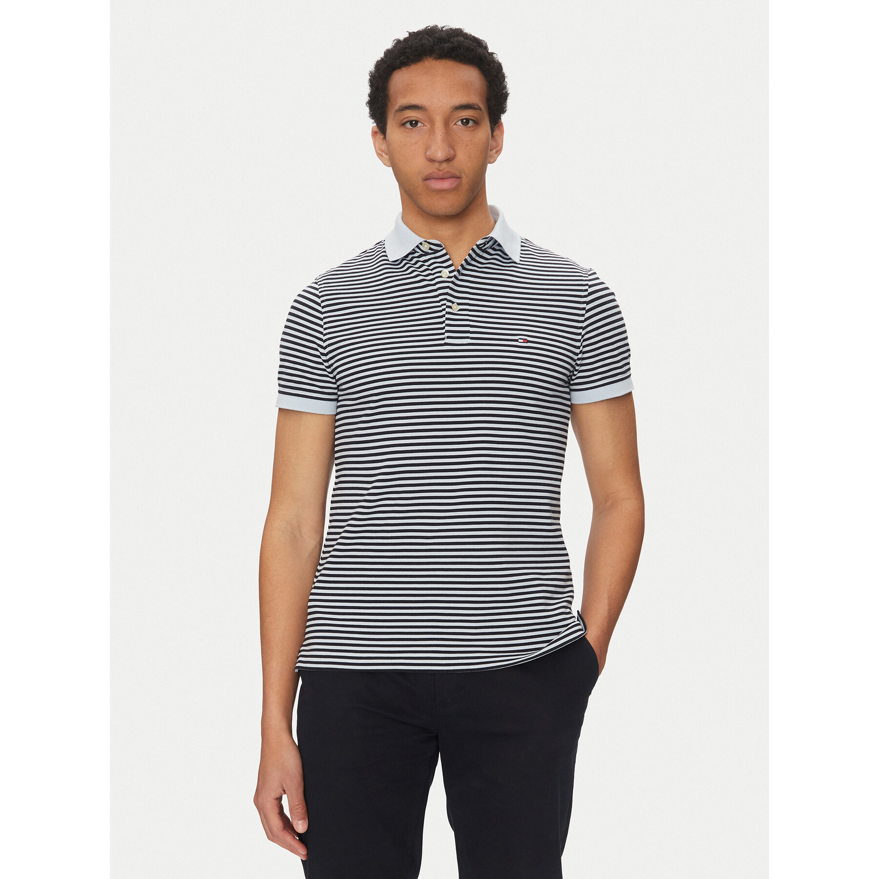 Tommy Hilfiger Polo 1985 MW0MW17771 Blu Scuro Slim Fit