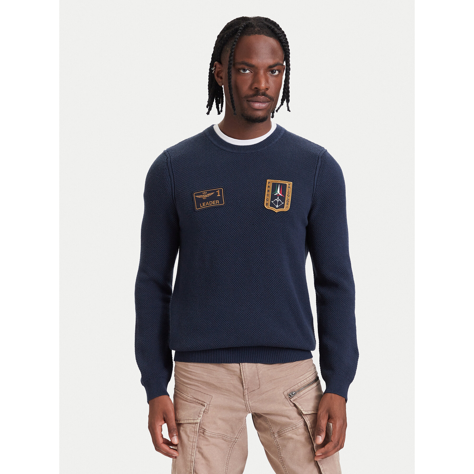 Aeronautica Militare Pullover 262MA1659UL00903 Dunkelblau Regular Fit