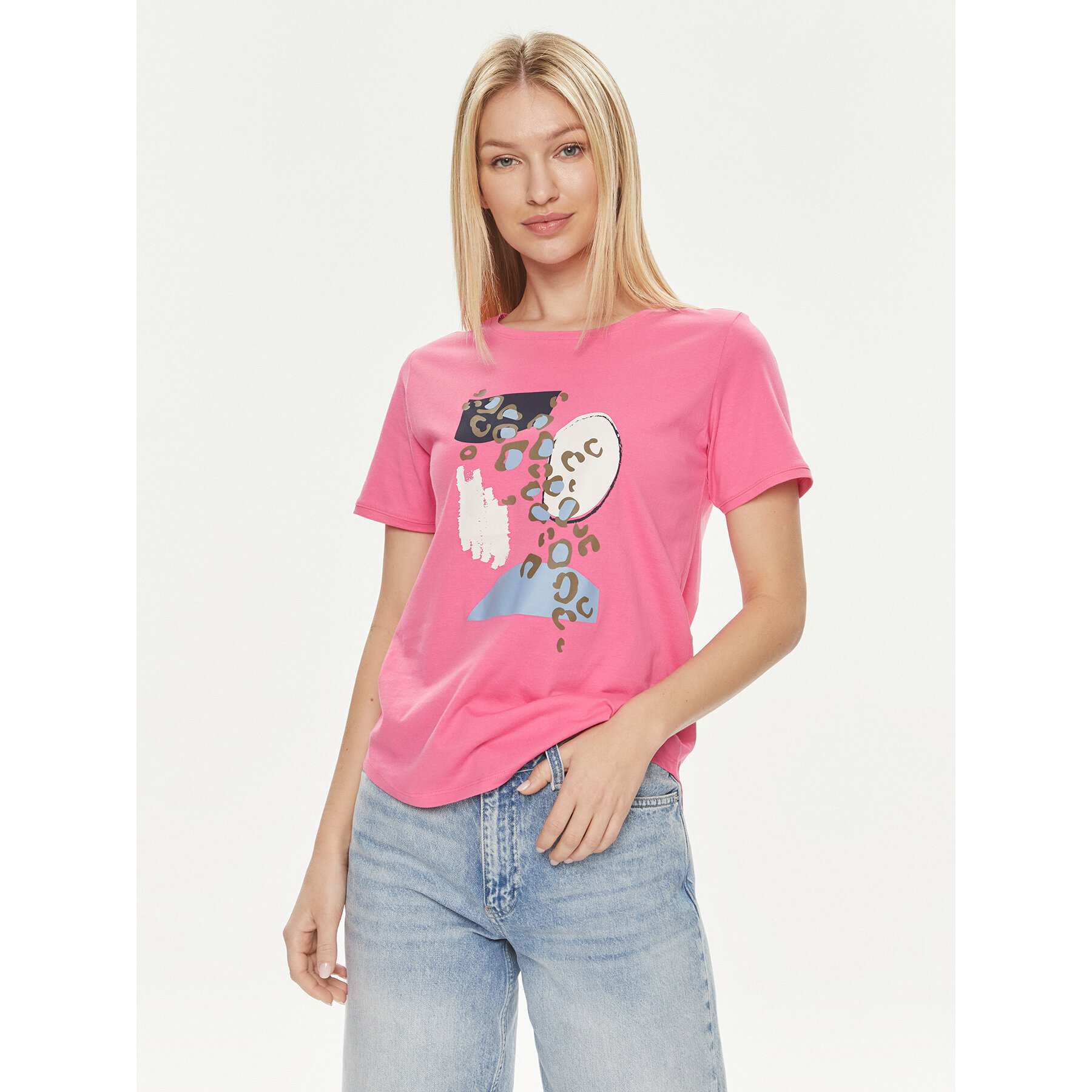 Fransa Fransa T-Shirt 20613466 Ροζ Regular Fit
