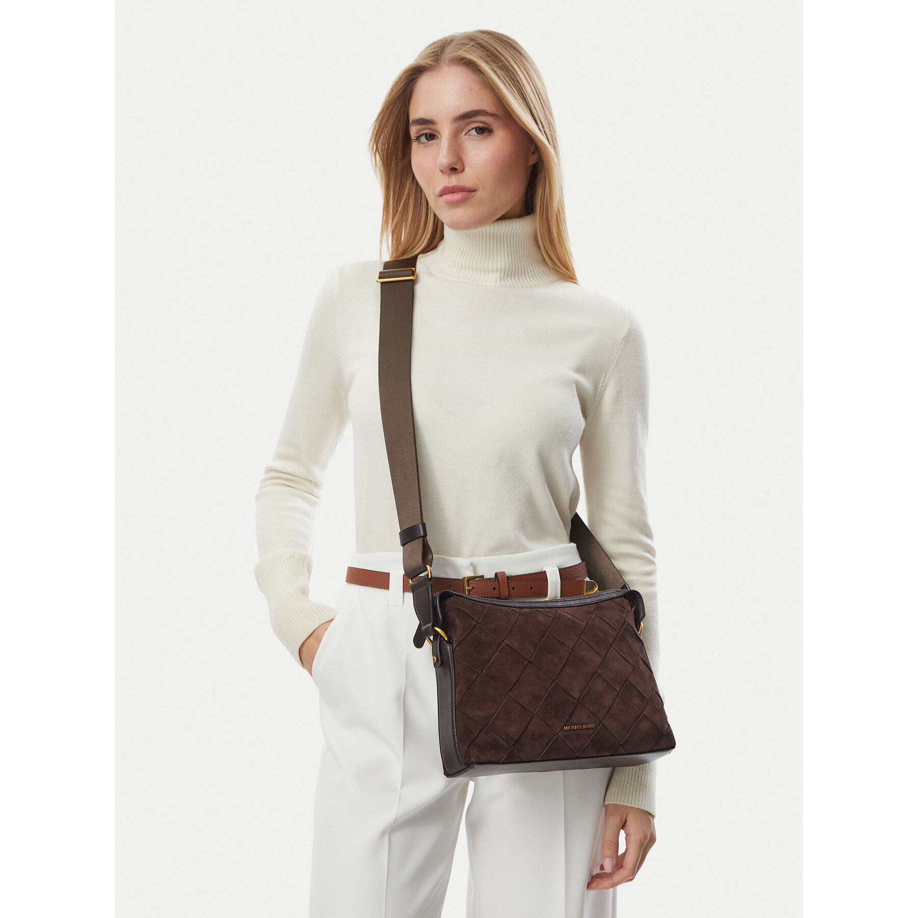 Мъжка чантичка MICHAEL Michael Kors 33F6GNIM2L Кафяв