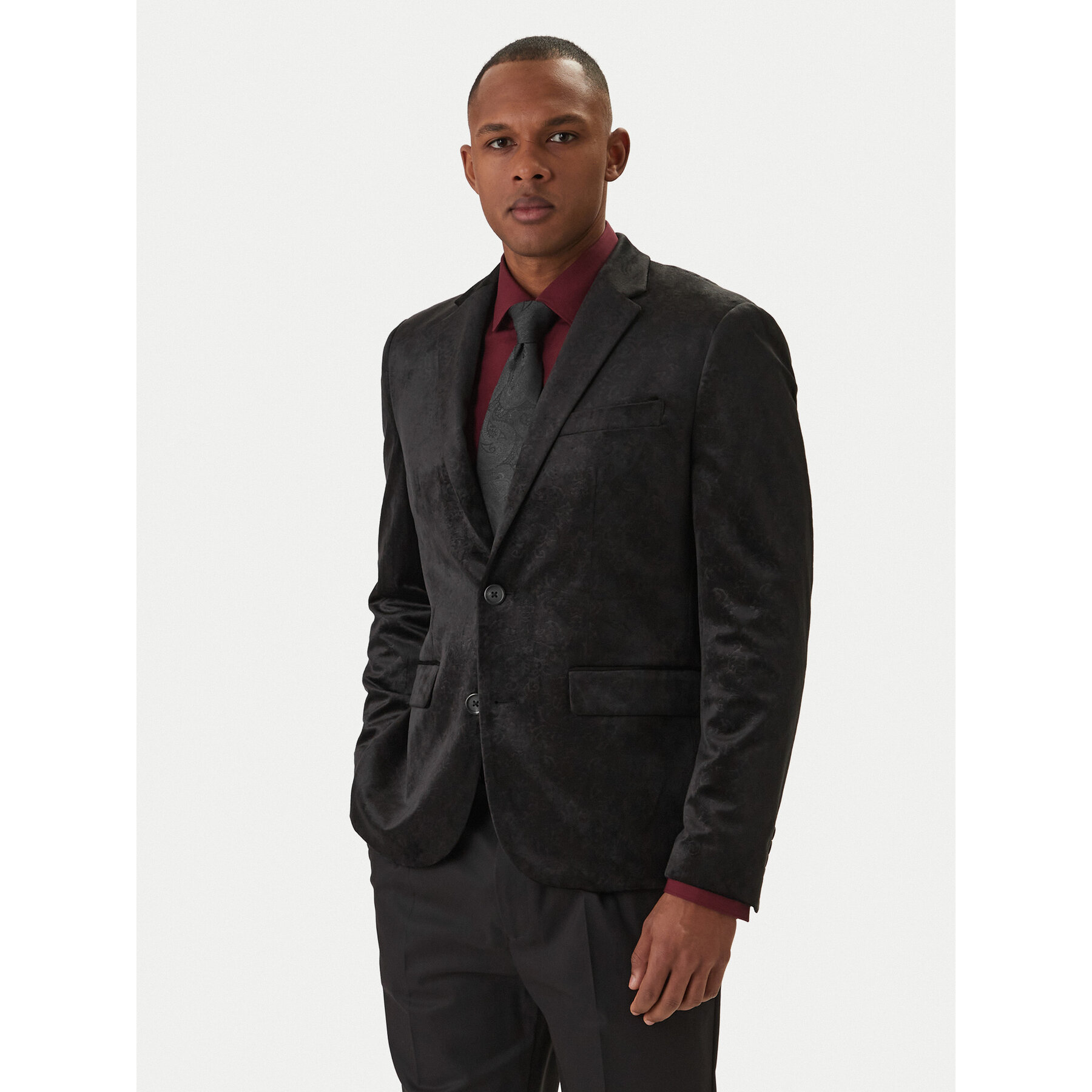 Guess Sakko M6RN48 K45M2 Schwarz Classic Fit