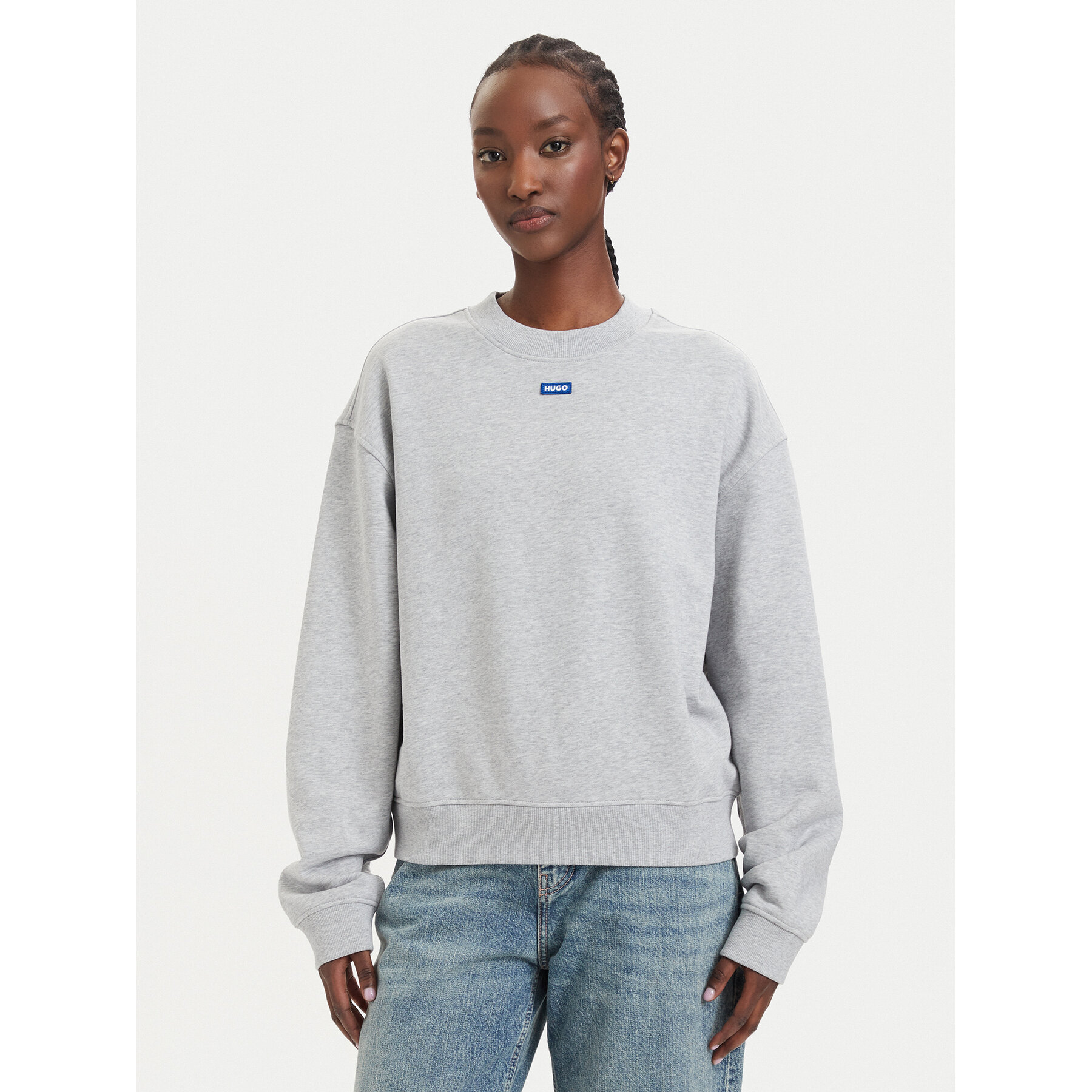 HUGO Sweatshirt Delessa 50534344 Grau Regular Fit