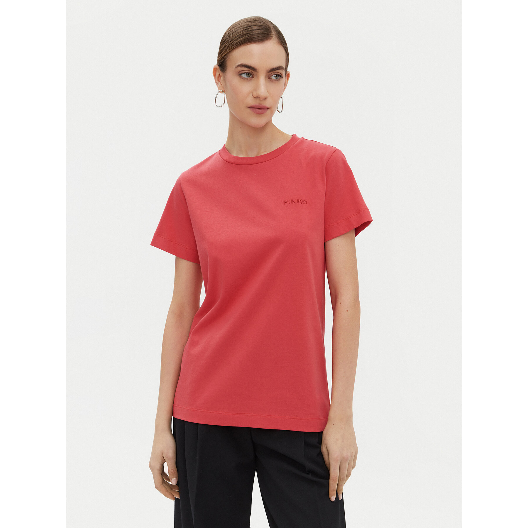 PINKO Póló 101752 A2HN Piros Regular Fit