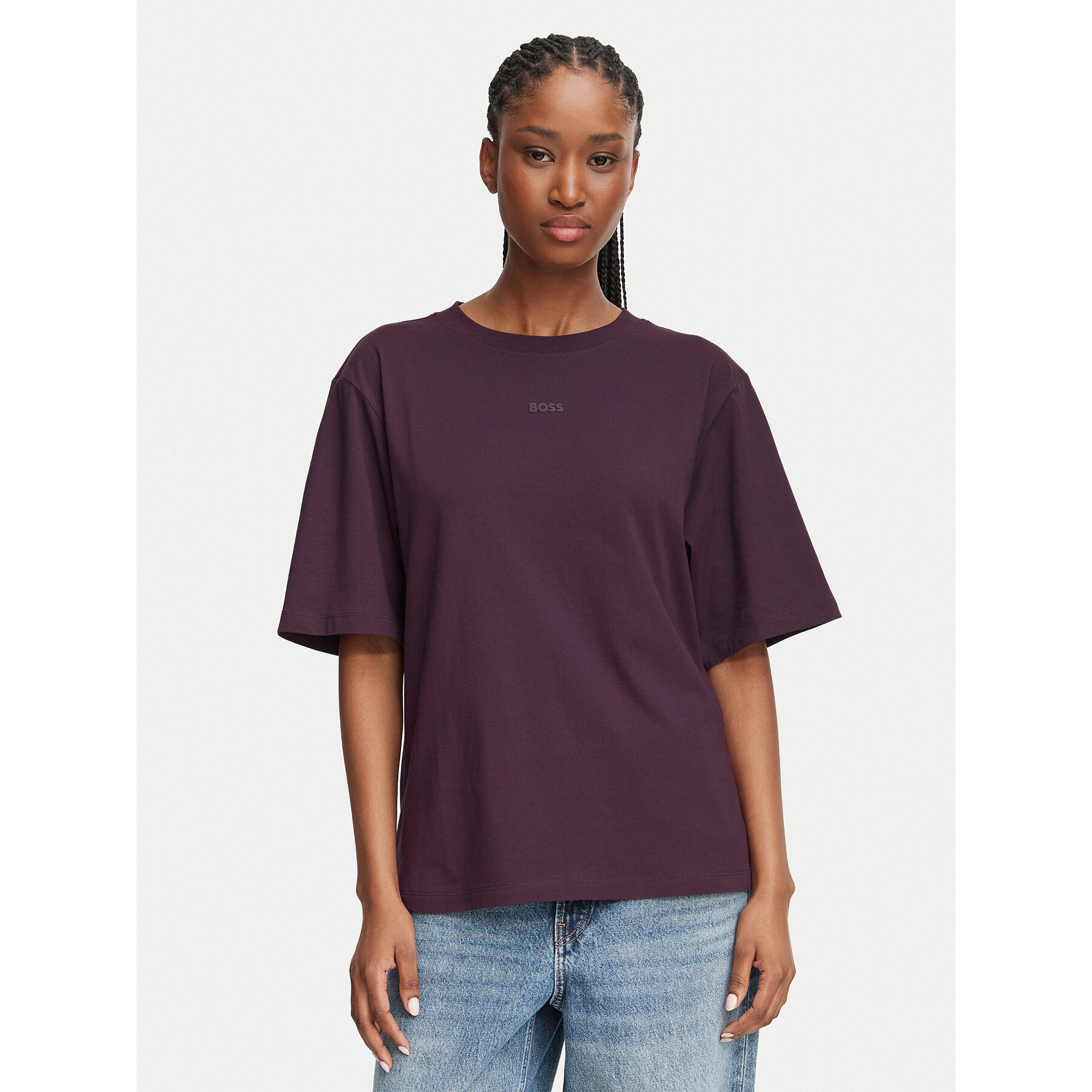 BOSS T-shirt Enis 50523256 Ljubičasta Regular Fit