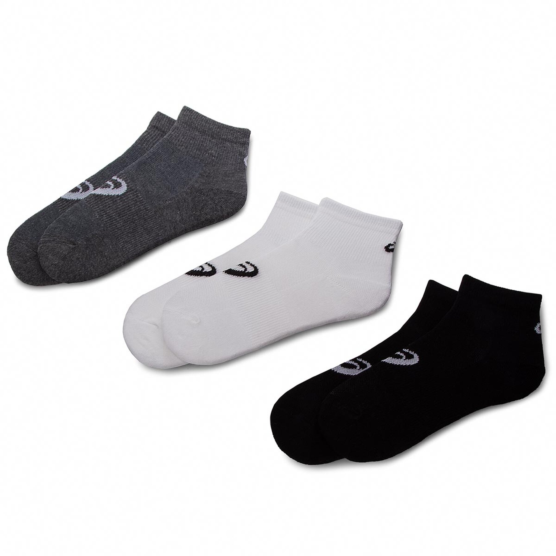 3 pár unisex bokazokni Asics, Méret: 47/49, Szürke, 3PPK Quarter Sock 155205