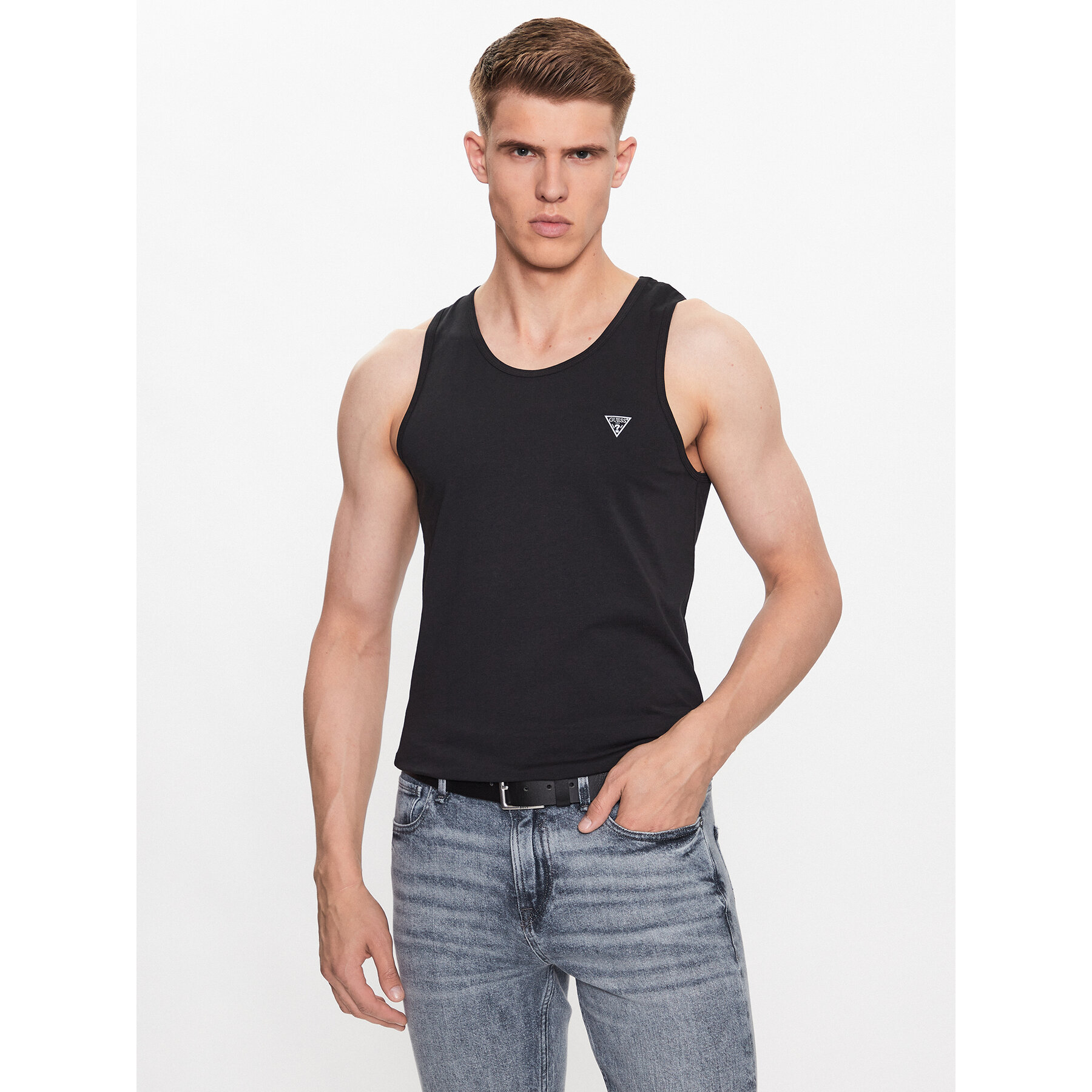 Guess Tank top U97M02 K6YW1 Μαύρο Regular Fit