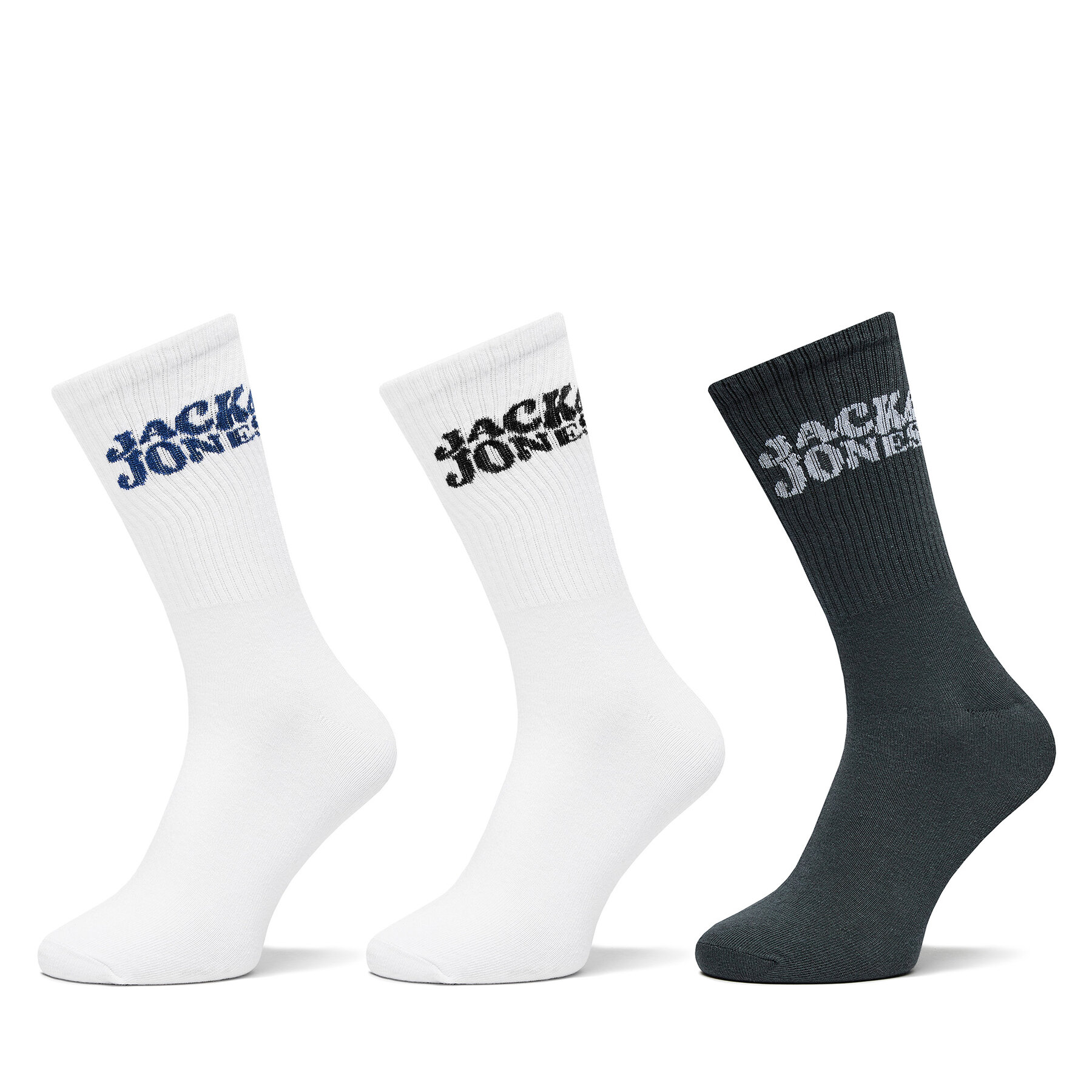 3 pares de calcetines altos para hombre Jack&Jones Elton 12266923 Blanco