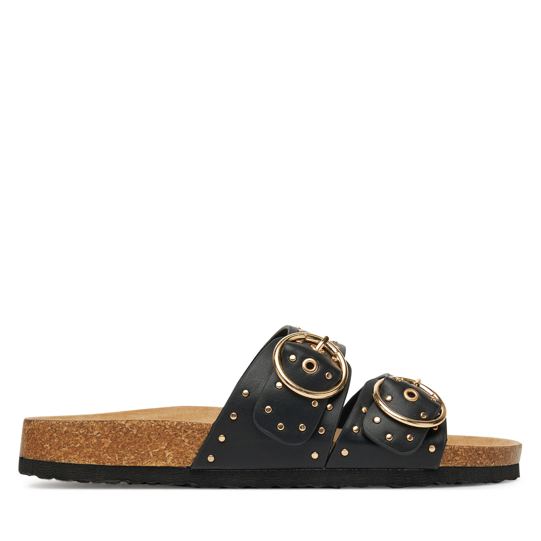 Чехли ONLY Shoes Onlmaxi-15 Pu Studs Buckle 15341190 Черен