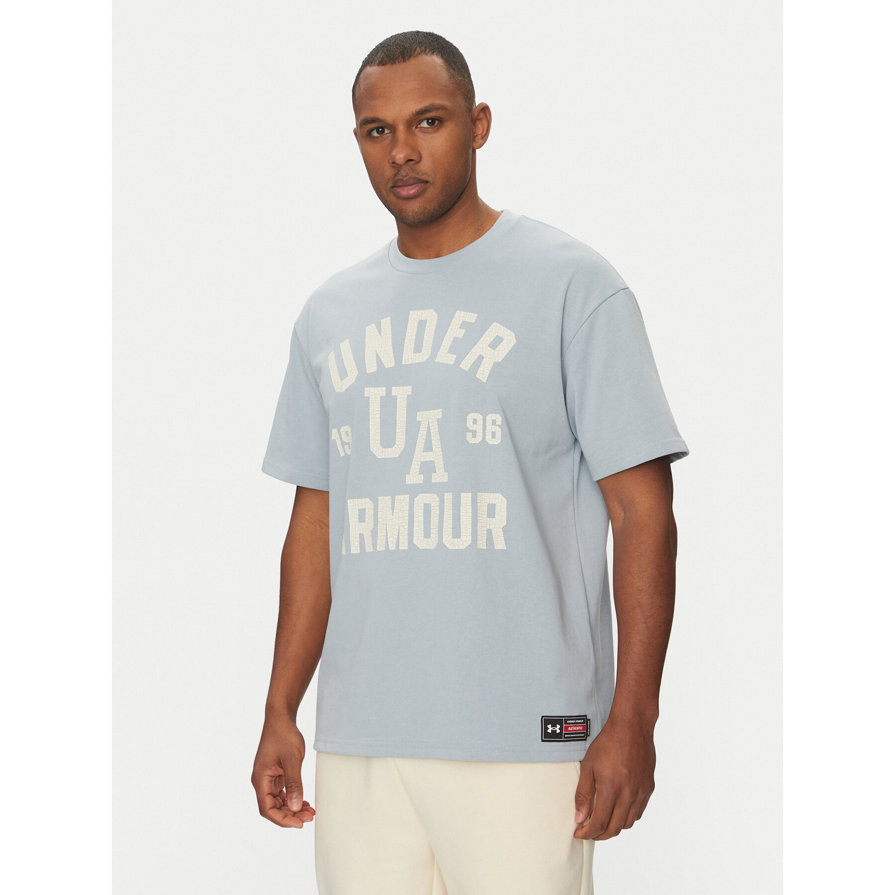 Under Armour T-Shirt Heavyweight Varsity 1390179 Γαλάζιο Oversize