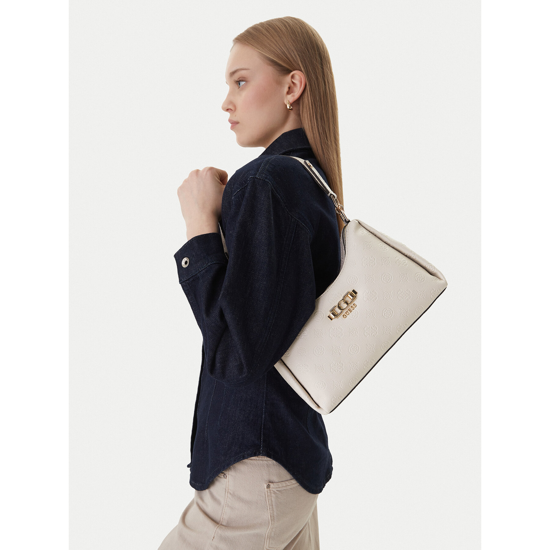 Geantă Guess Anise HWPD99 16180 Écru