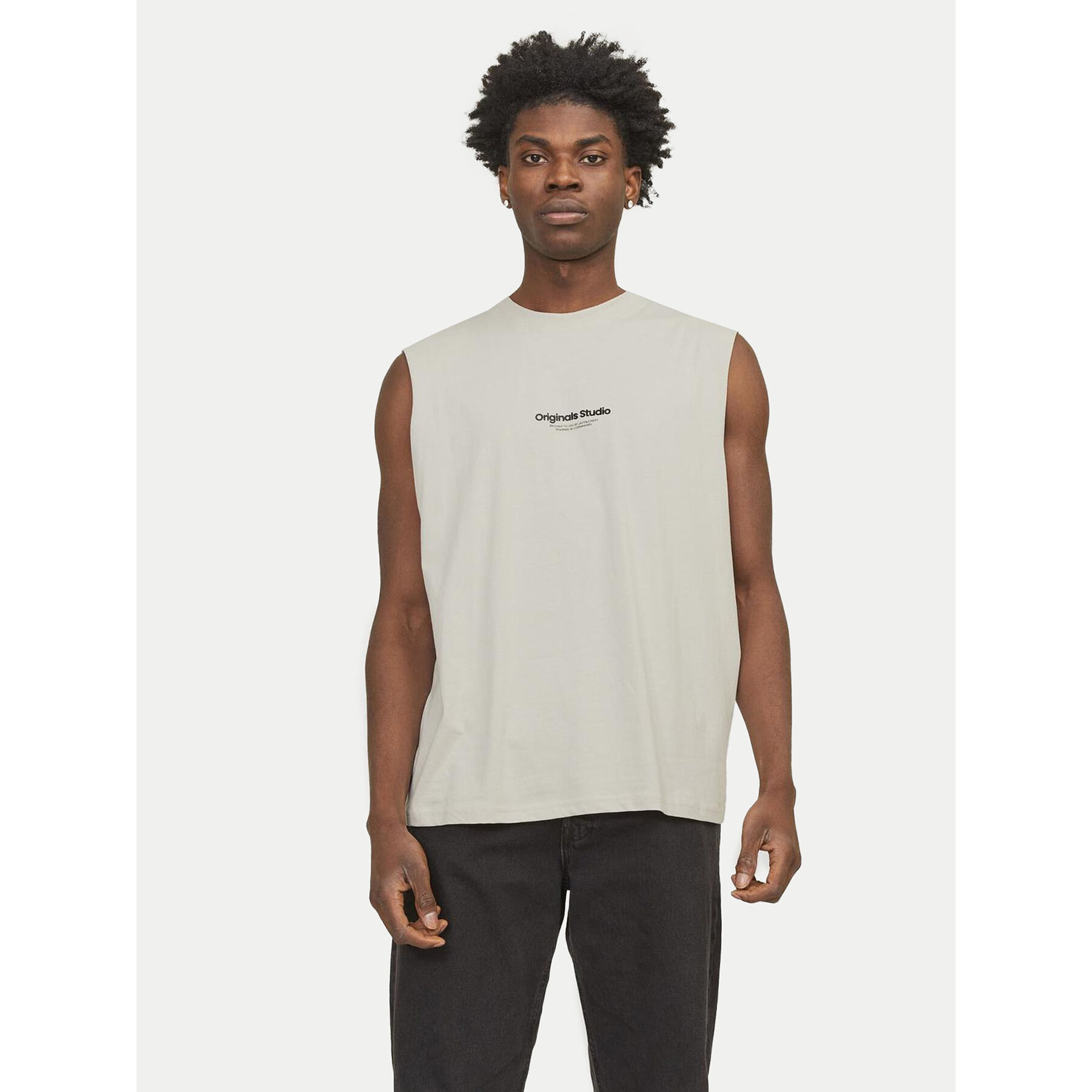 Jack & Jones Tank top Vesterbro 12250430 Μπεζ Oversize