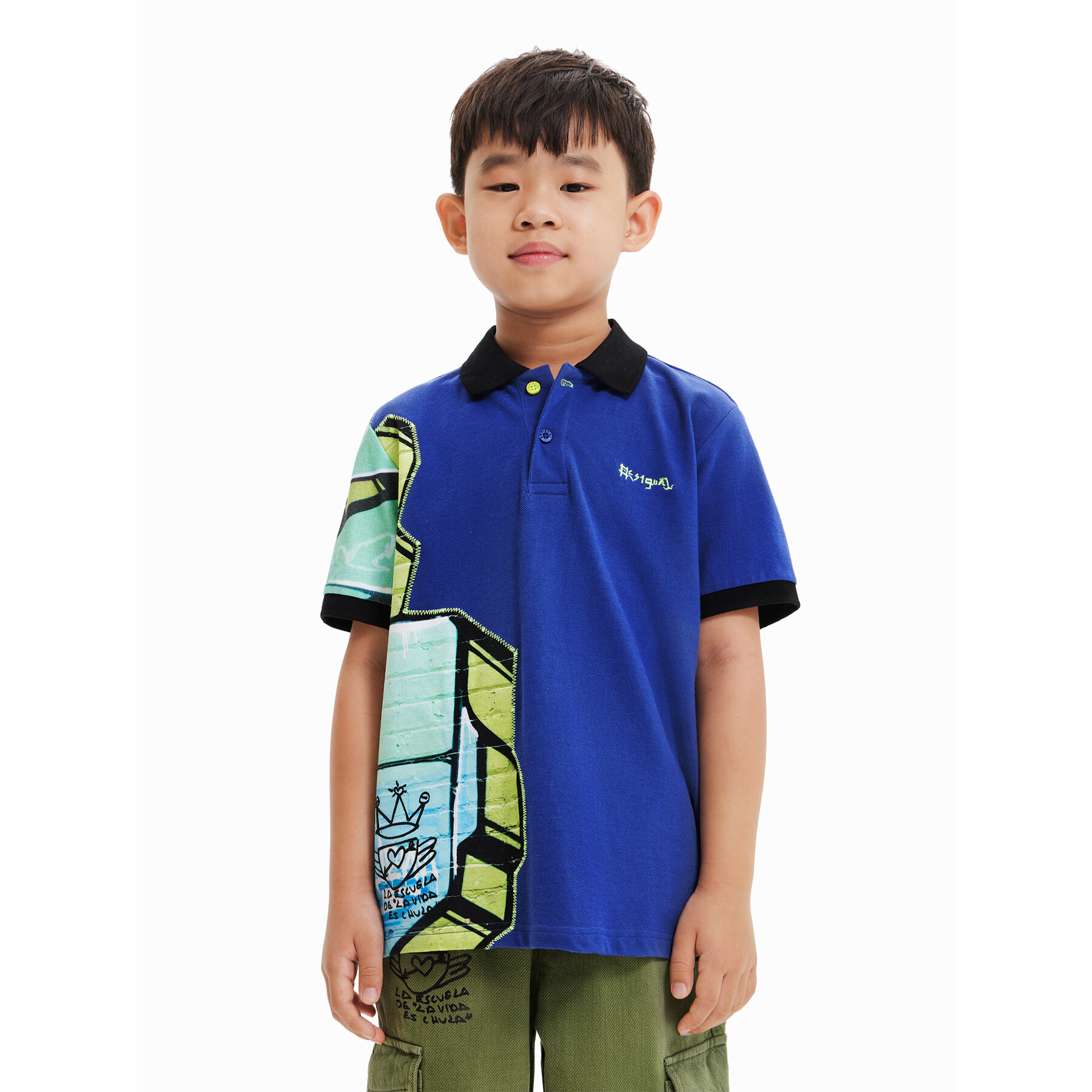 Desigual Polo 23SBLK02 Blu scuro Regular Fit