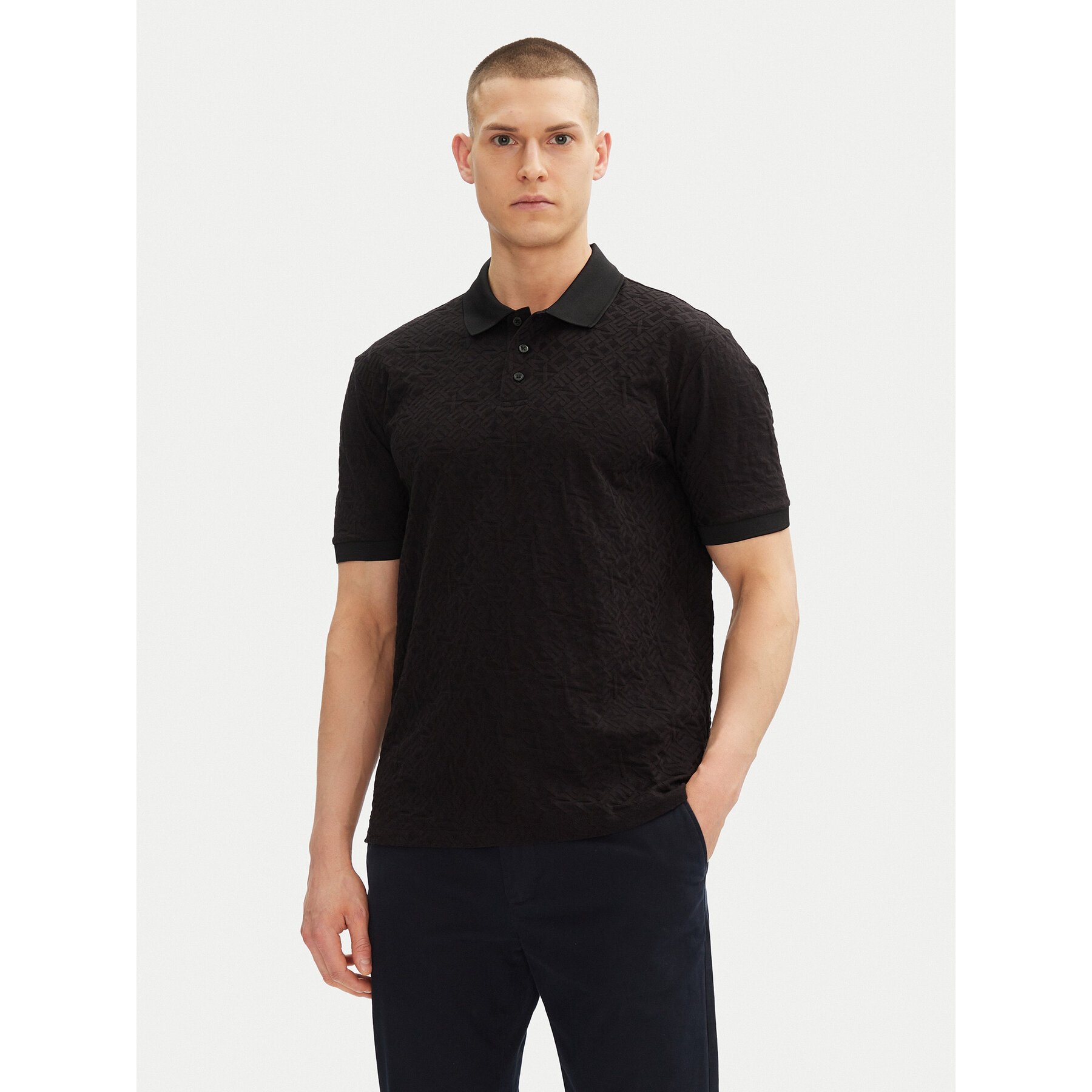 Armani Exchange Polo XM000477 AF10337 FC013 Nero Regular Fit
