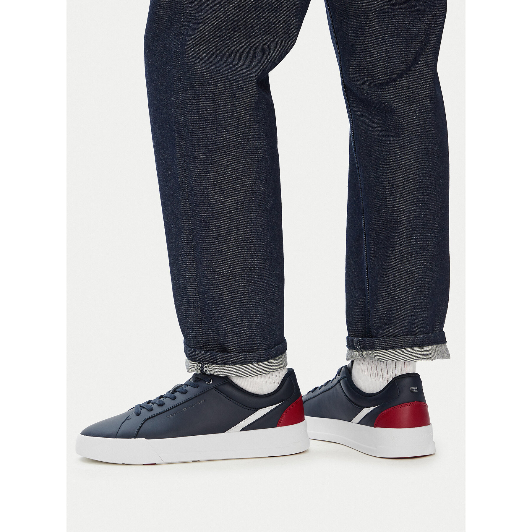 Tenisice Tommy Hilfiger Th Court Premium FM0FM05879 Tamnoplava