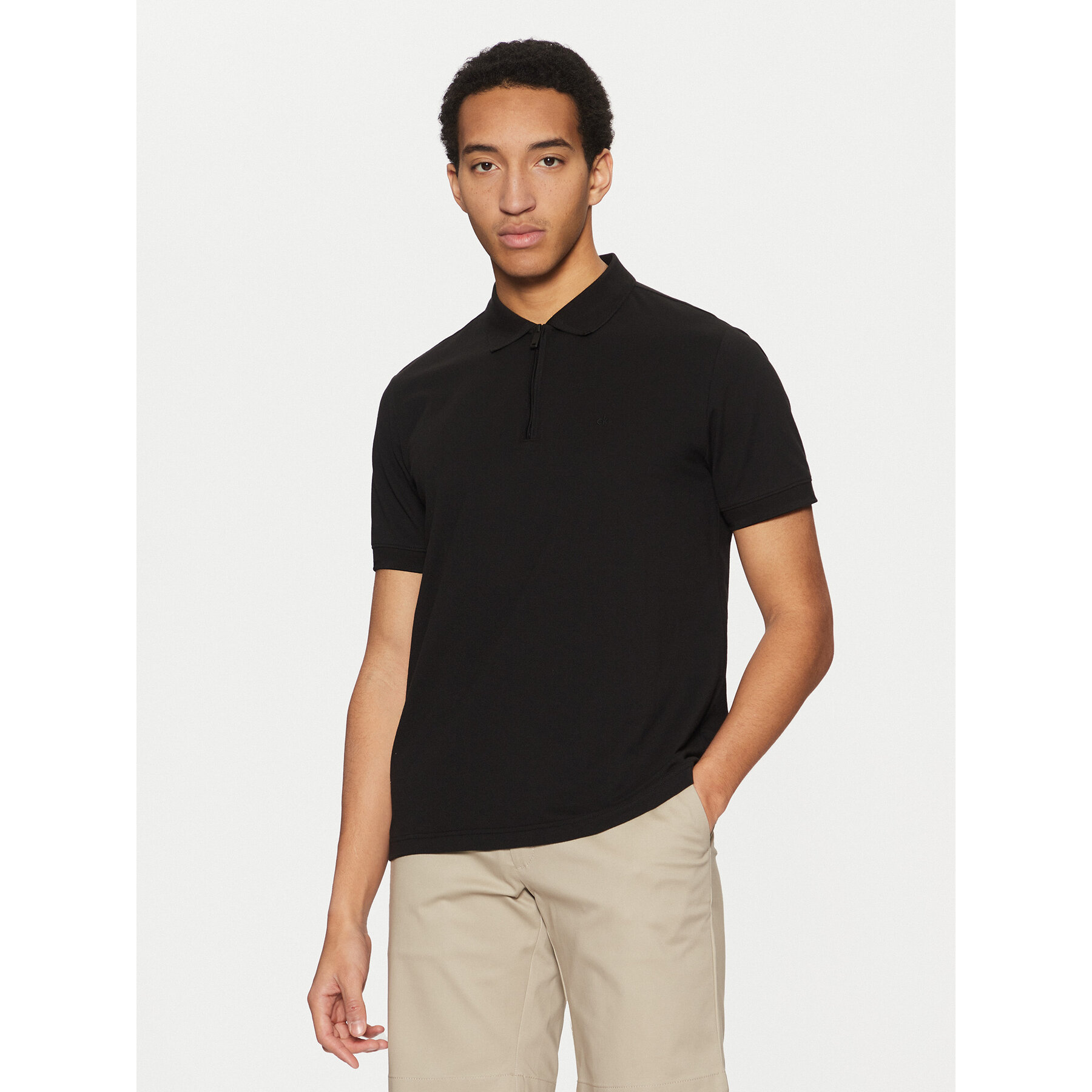 Calvin Klein Pólóing K10K114128 Fekete Regular Fit